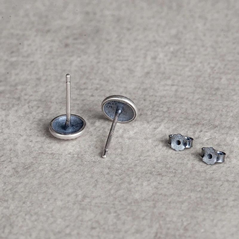 Jewelry Buttons Cross Stud Earrings 925 Sterling Silver Ear Gift Size ONE SIZE - 6 Thumbnail