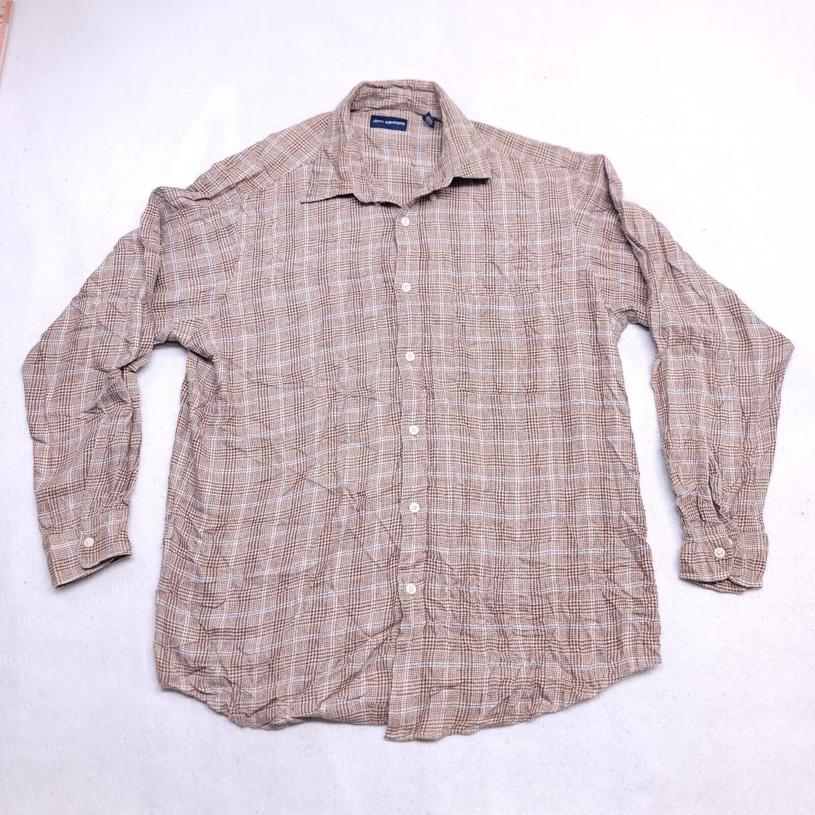 John Ashford John Ashford Tartan Flannel Shirt Mens Size Large L Brown Size US L / EU 52-54 / 3 - 2 Thumbnail