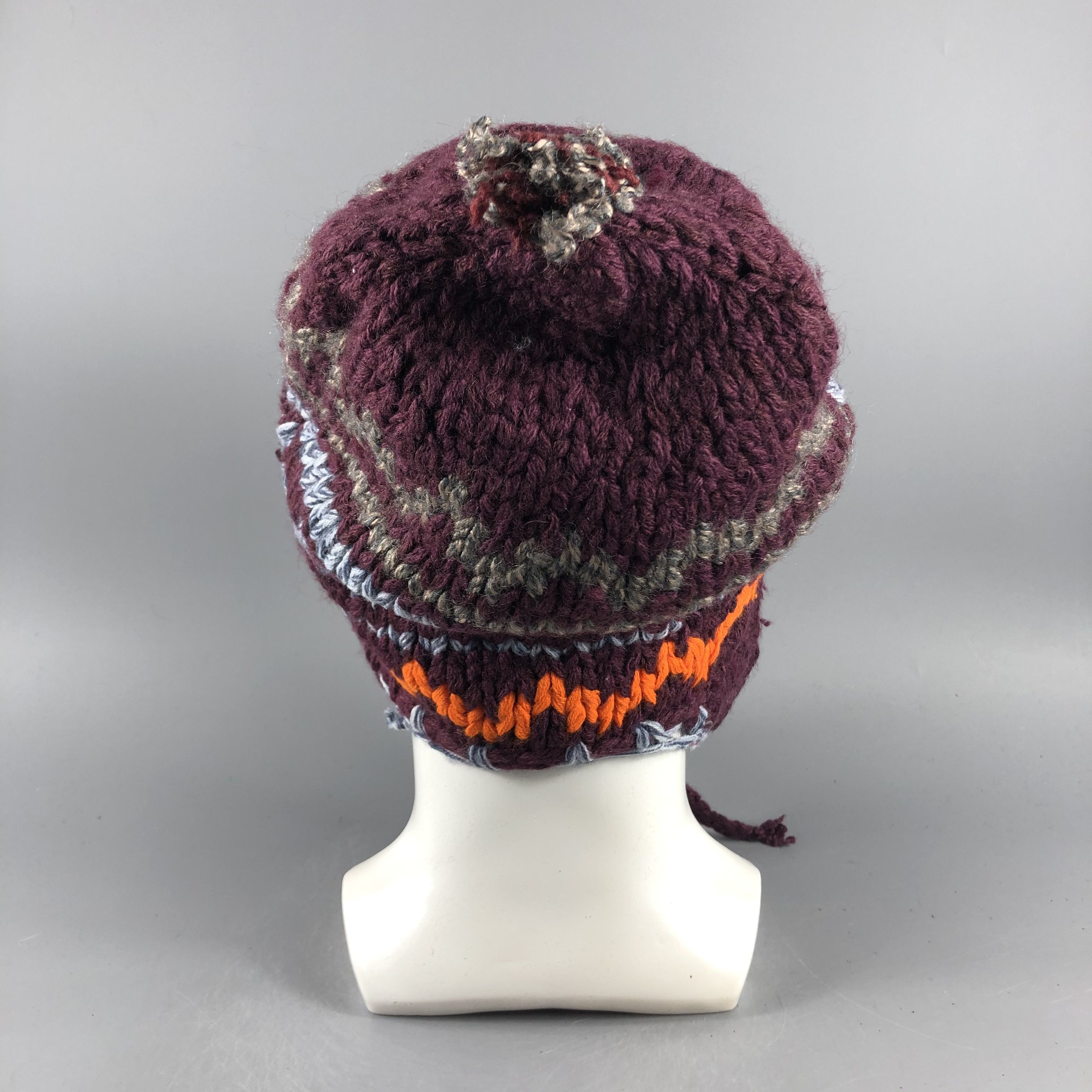 Japanese Brand × Vintage Ear Flap Hat Fair Isle Beanie Snow Hat Snow Cap -D423 Size ONE SIZE - 3 Thumbnail