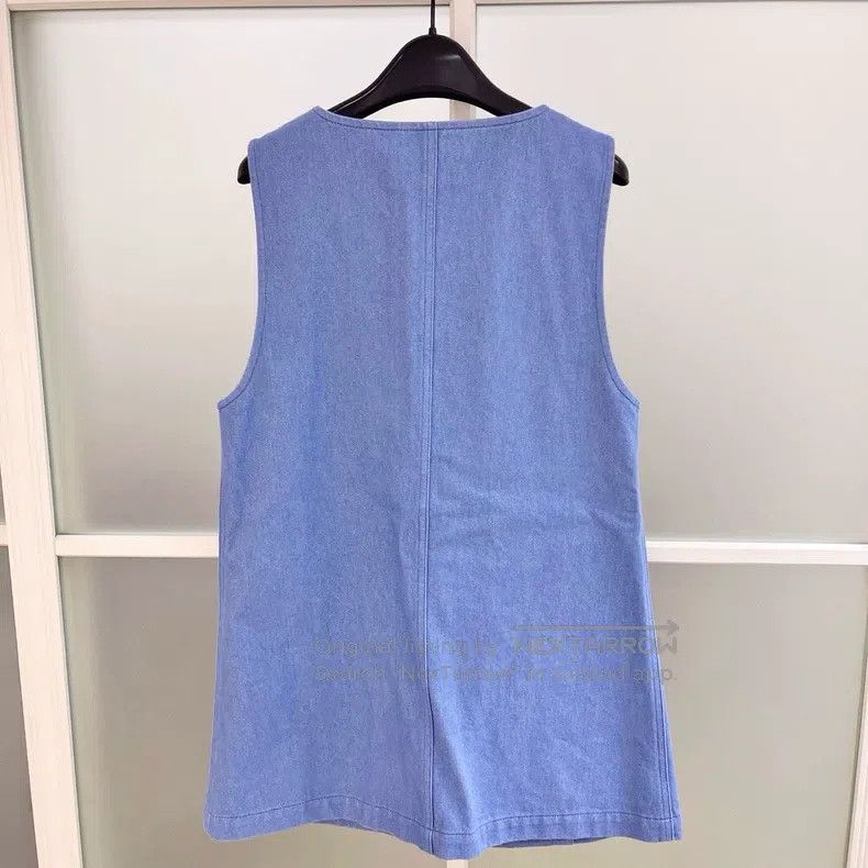 Gucci Gucci Blue horse buckle single-breasted denim dress Size M / US 6-8 / IT 42-44 - 4 Thumbnail