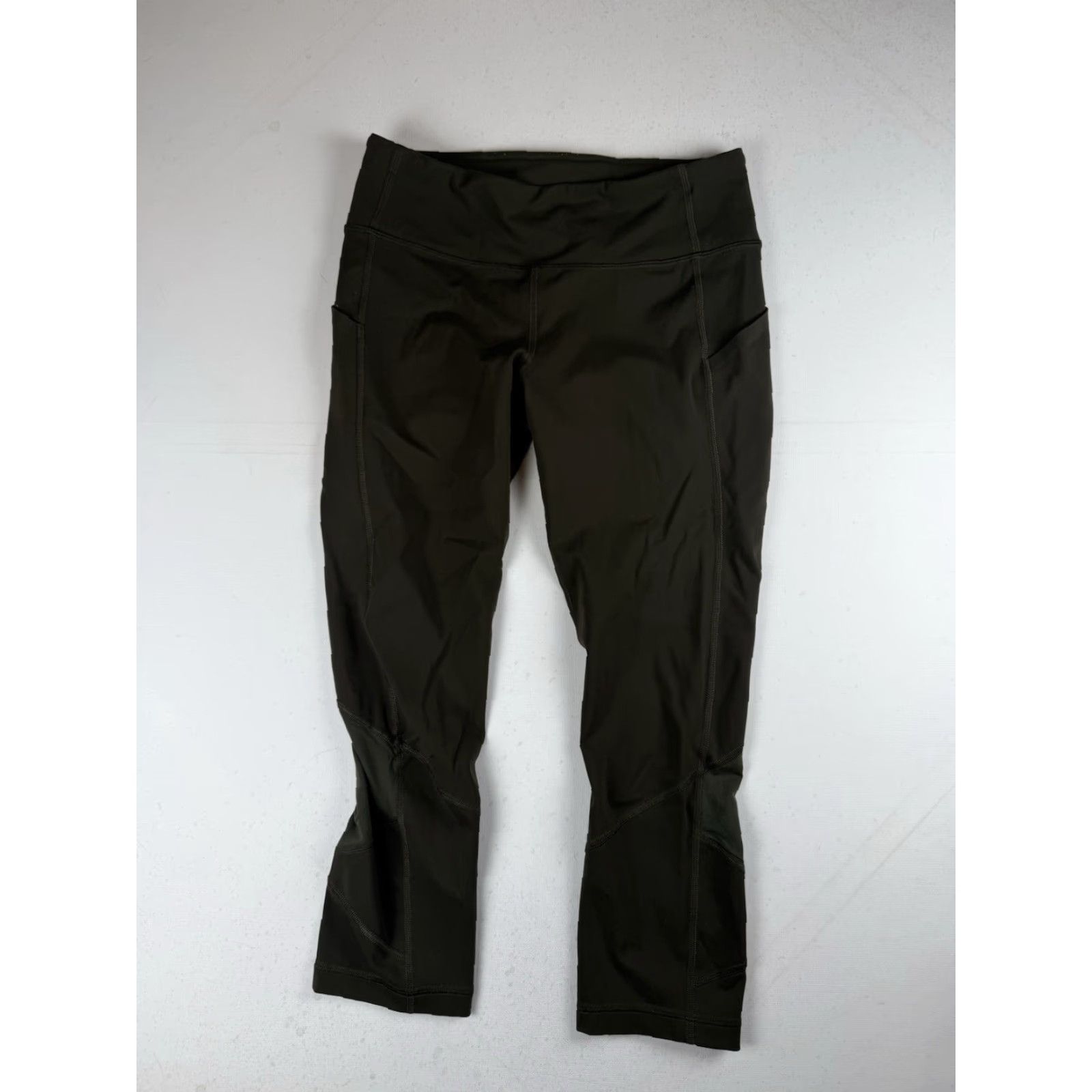 Lululemon Lululemon Pace Rival Crop 22" Dark Olive- Size 6 Leggings Women Regular Inseam 22 in Green Compression Activewear Size ONE SIZE - 3 Thumbnail