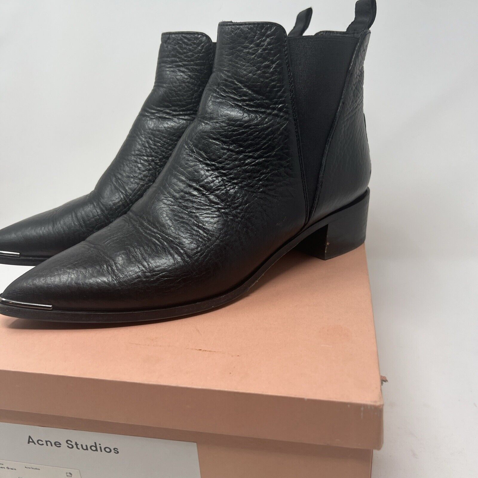 Acne Studios Acne Studios Jensen Boots In Grain Leather Size 39 Black Size US 8 / IT 38 - 7 Thumbnail
