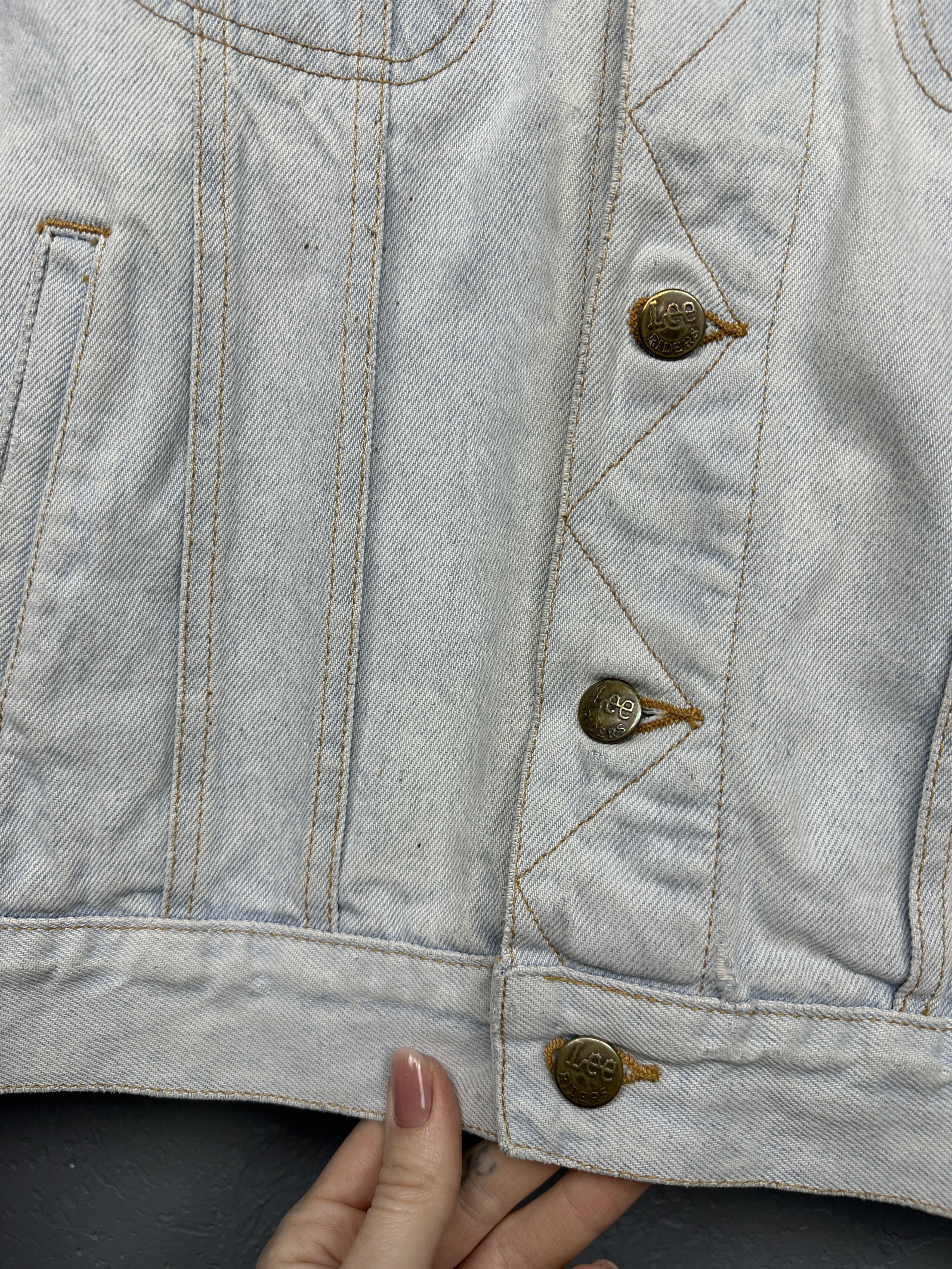 Lee Lee Rider 90s Vintage Mens Denim Jacket Size US S / EU 44-46 / 1 - 8 Thumbnail