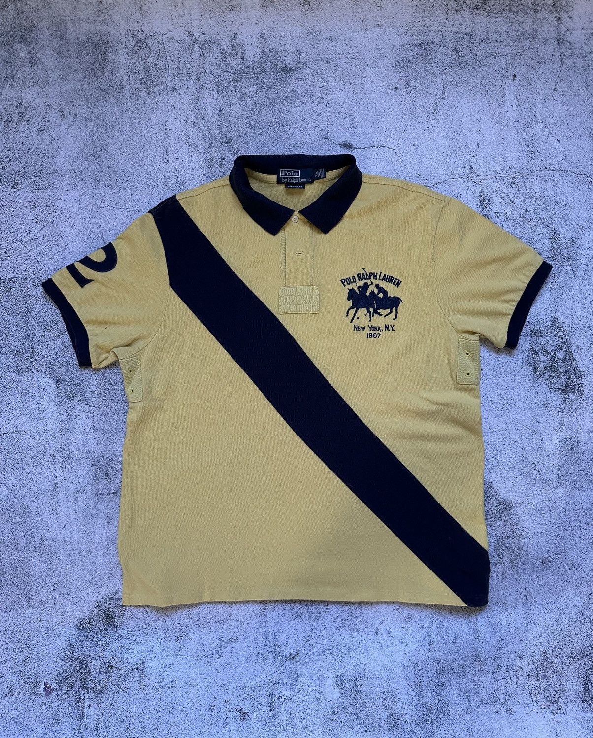 Polo Ralph Lauren Vintage Polo Ralph Lauren Yellow Y2K Big Logo Size US XL / EU 56 / 4 - 1 Thumbnail