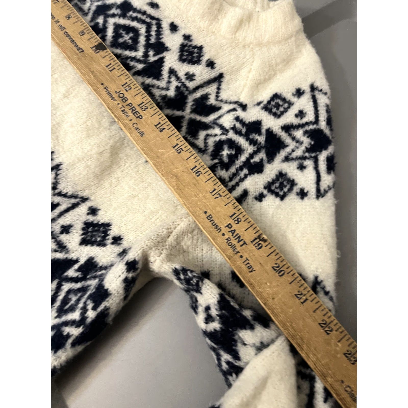 Vintage J Crew Sweater M Ivory Navy Fair Isle Striped Jumper Wool Acrylic Blend #H5829 Size M / US 6-8 / IT 42-44 - 7 Thumbnail