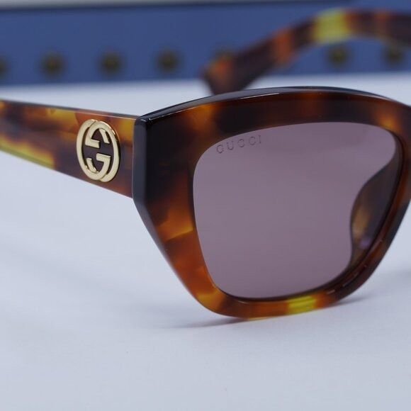 Gucci 🕶️ New Gucci GG1844SA 003 Sunglasses - Shiny Havana Frame Size ONE SIZE - 9 Thumbnail
