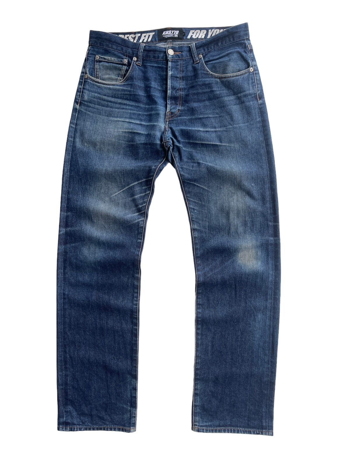Japanese Brand KIKS TYO Tapered Straight Blue Denim Size US 34 / EU 50 - 1 Thumbnail