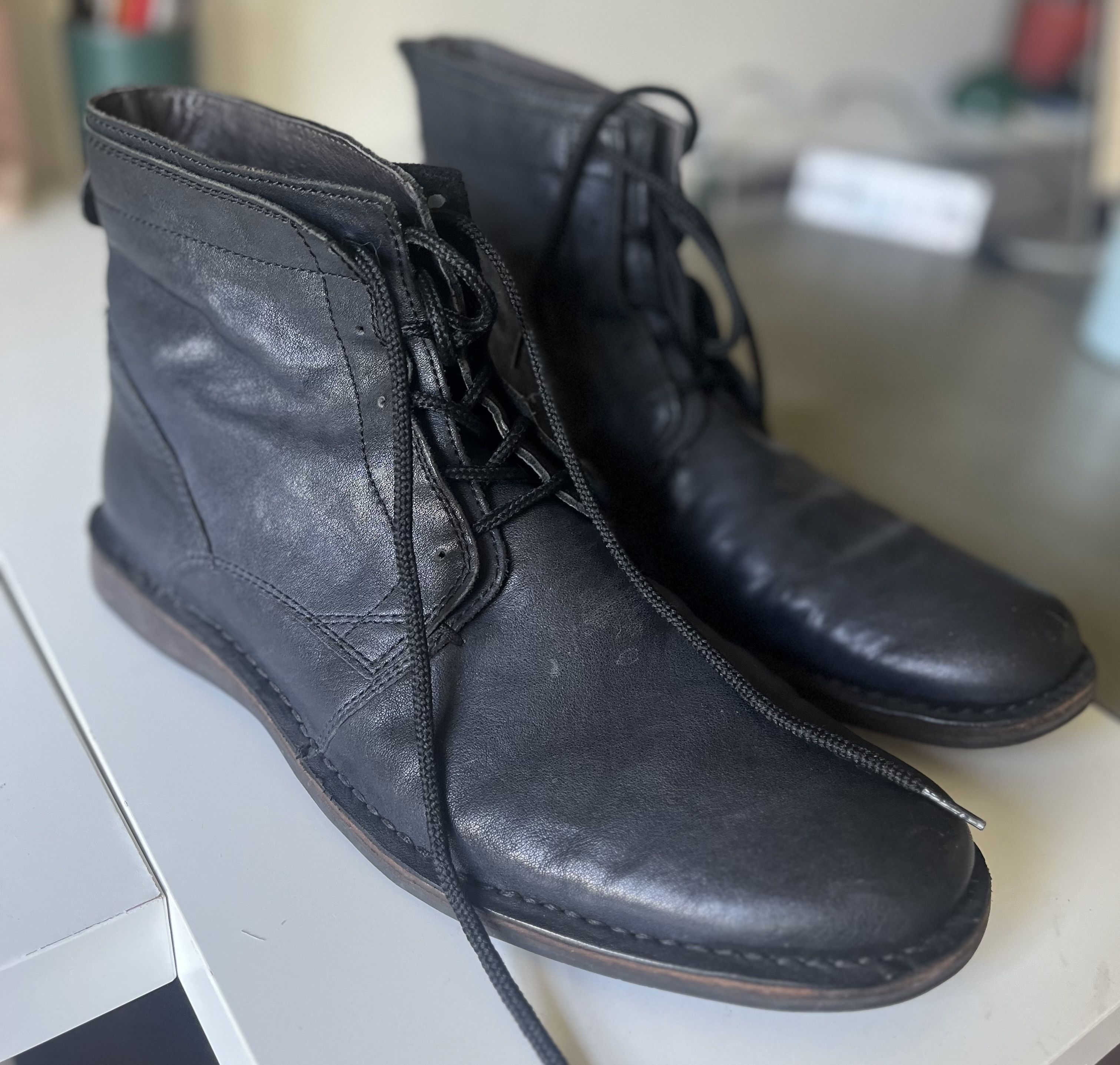 John Varvatos john varvatos black leather boots Size US 10.5 / EU 43-44 - 1 Thumbnail