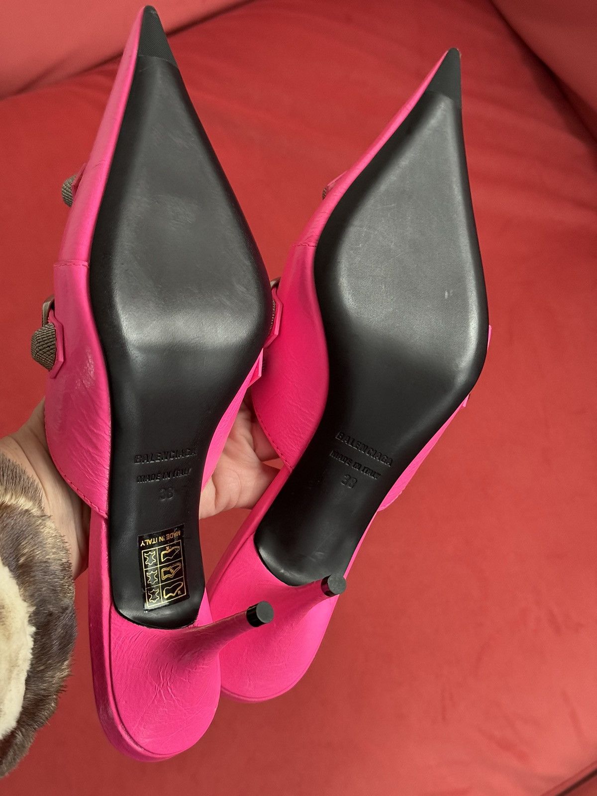 Balenciaga Balenciaga pink Cagole mules, size 38 It Size US 8 / IT 38 - 7 Thumbnail