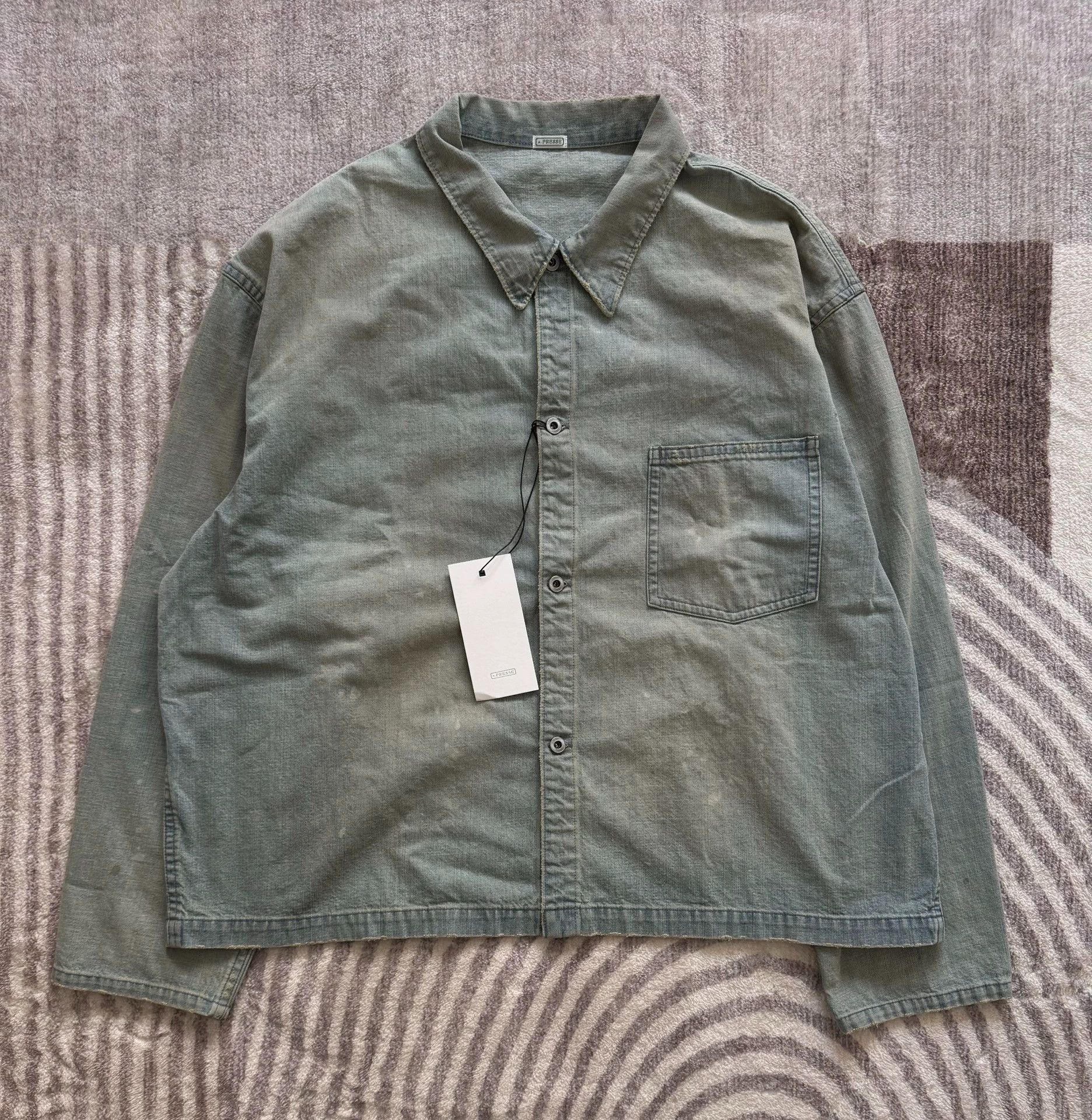 A.PRESSE A.PRESSE 25AW US NAVY distressed denim jacket size5 new Size US XXL / EU 58 / 5 - 1 Thumbnail