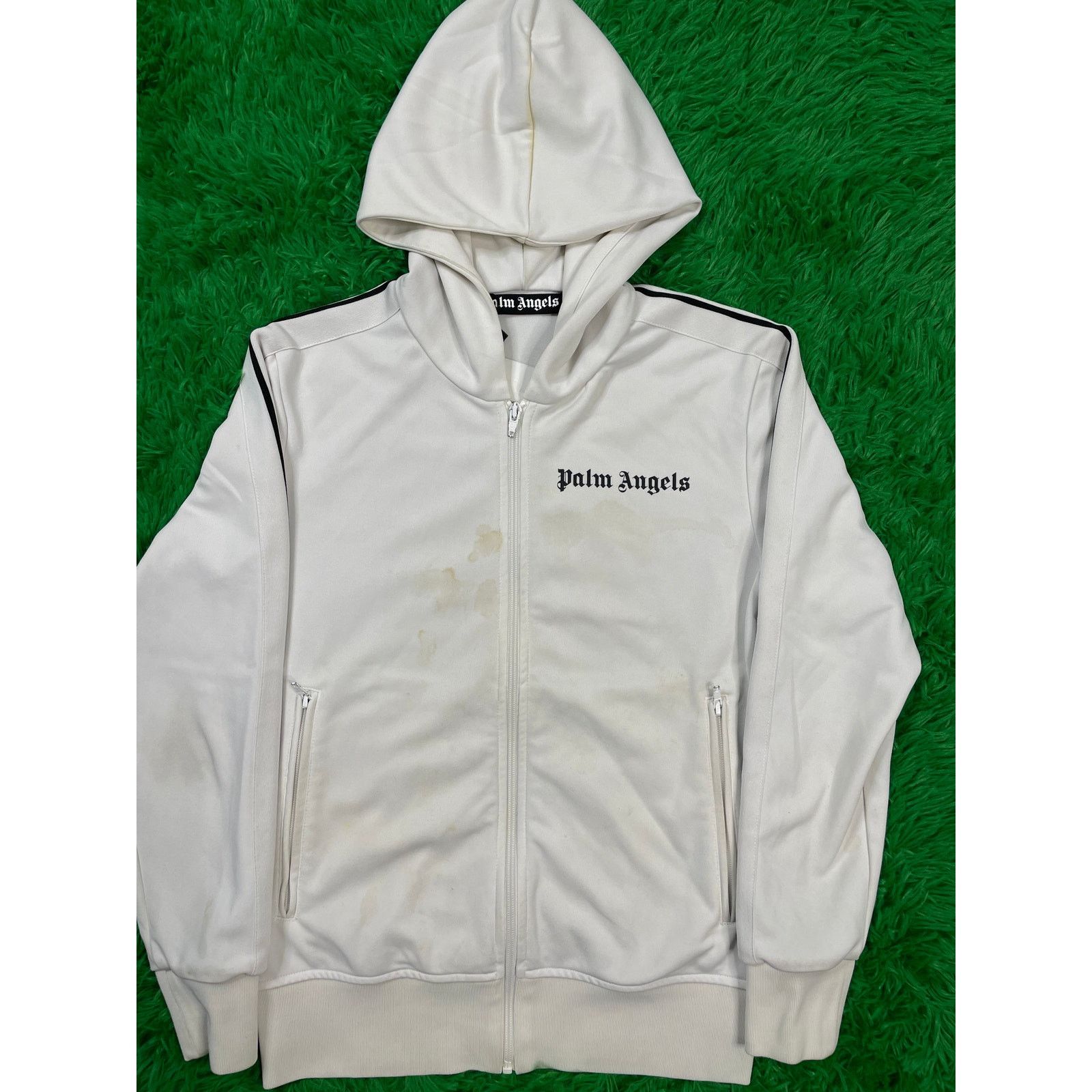 Palm Angels Palm Angels Zip Up White Small Used Size US S / EU 44-46 / 1 - 1 Thumbnail
