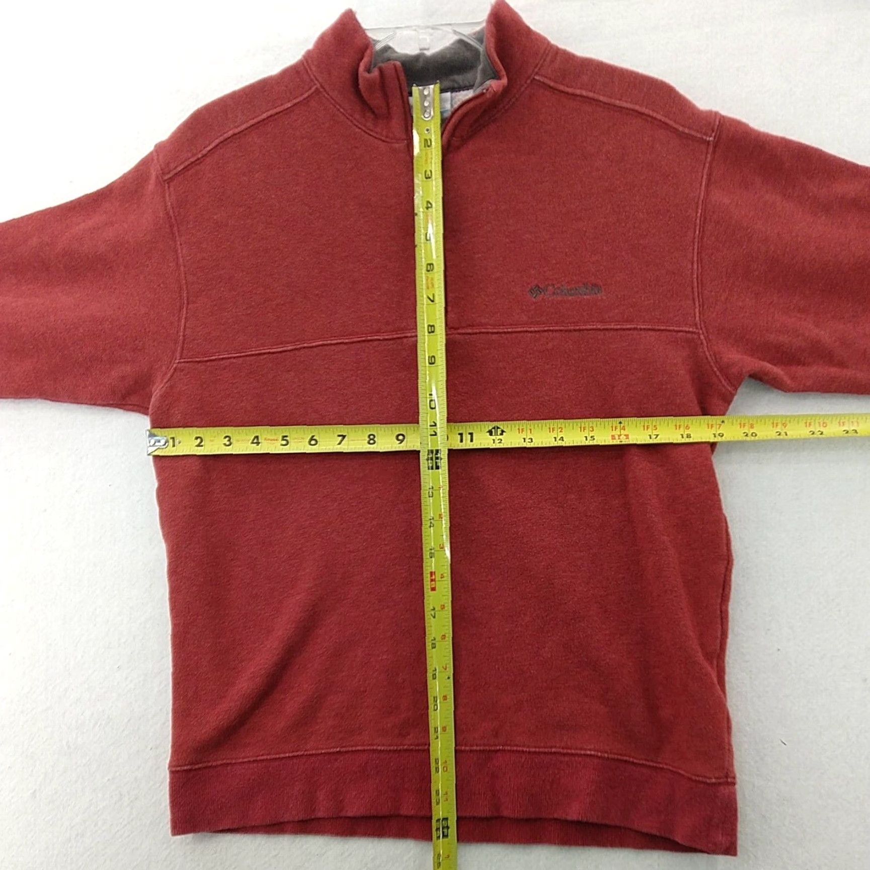 Vintage Columbia Men's Sz Small 1/4 Zip Fleece Sweater Red Fleeced lined Size US S / EU 44-46 / 1 - 3 Thumbnail