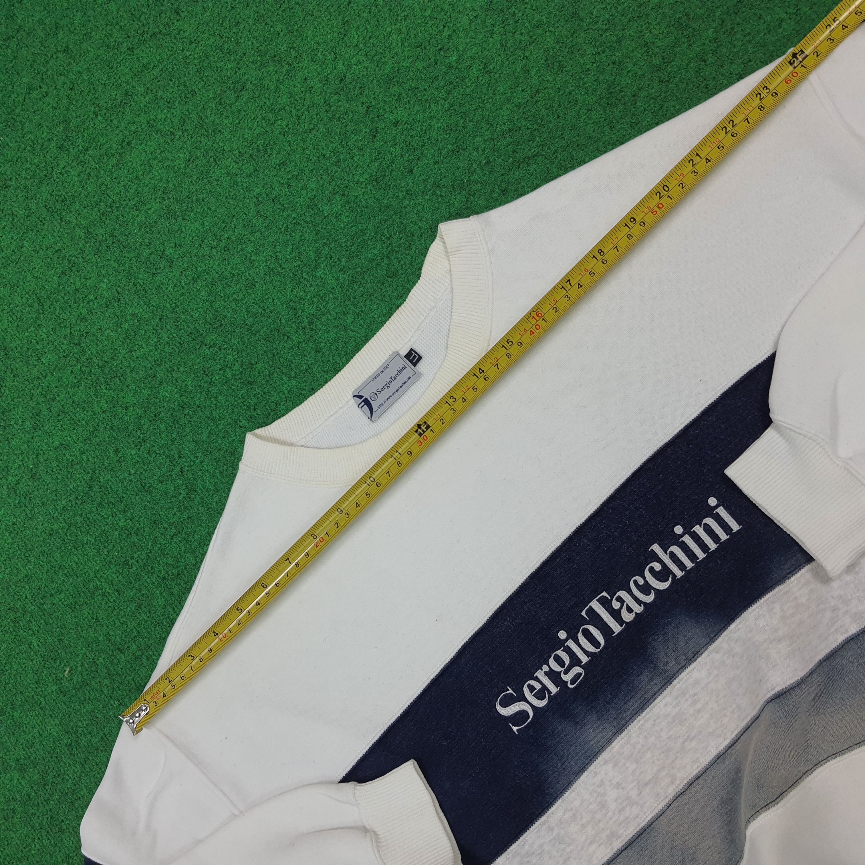 Sergio Tacchini Vintage Retro Sergio Tacchini Sweatshirt Navy Stripe C293N18 Size US XL / EU 56 / 4 - 10 Thumbnail