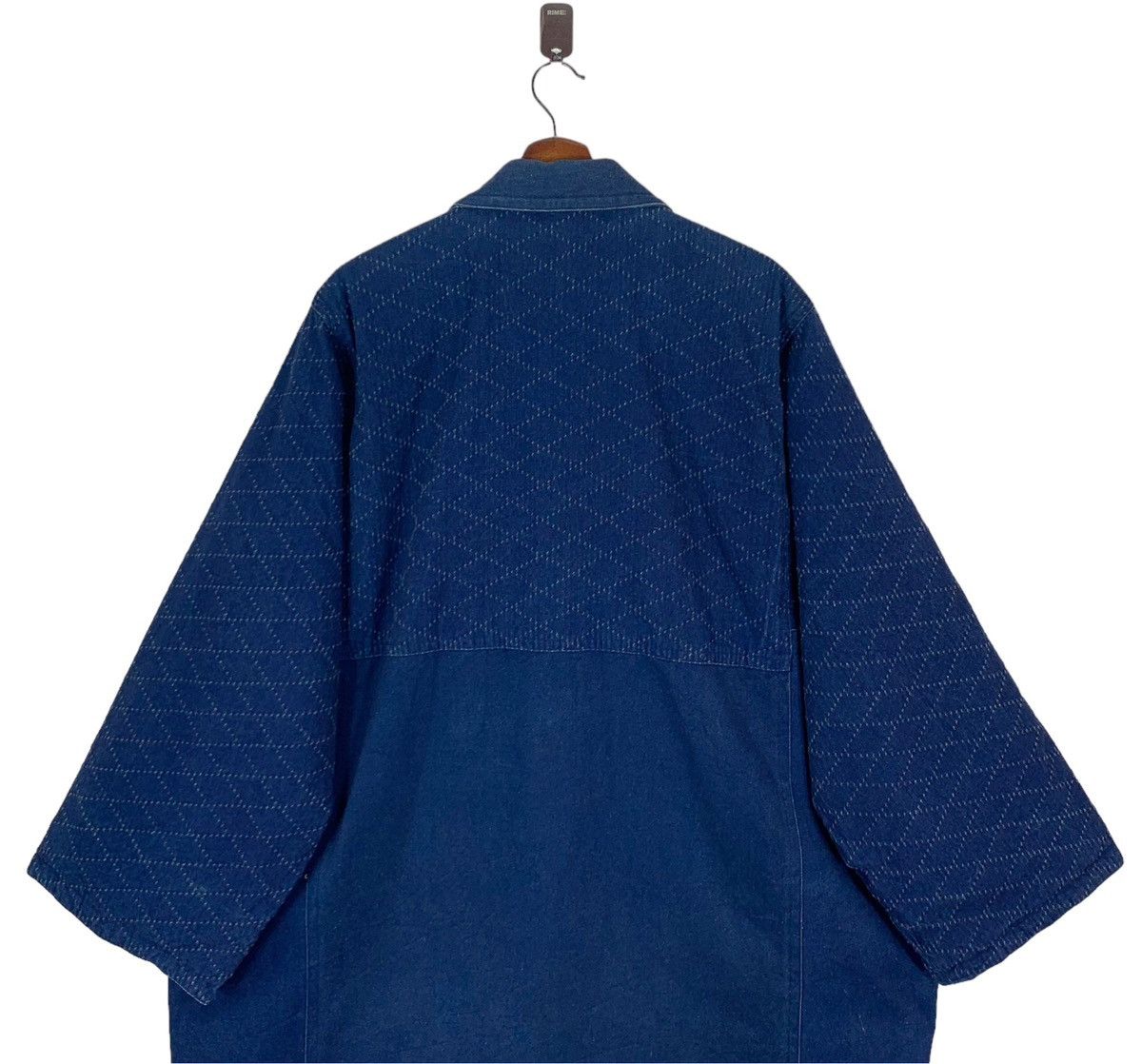 Issey Miyake VINTAGE 80s ISSEY MIYAKE IS LABEL INDIGO DENIM BORO JACKET Size US XL / EU 56 / 4 - 6 Thumbnail