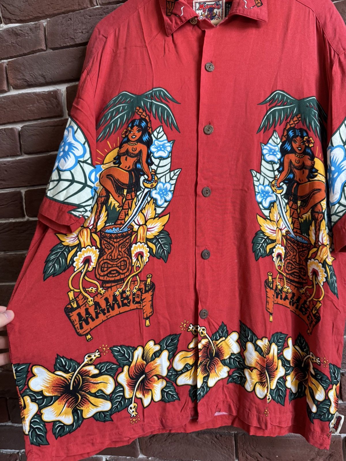 Mambo Vintage 90s MAMBO Shirt Traditional Tattoo Australia Hawaii Size US S / EU 44-46 / 1 - 3 Thumbnail