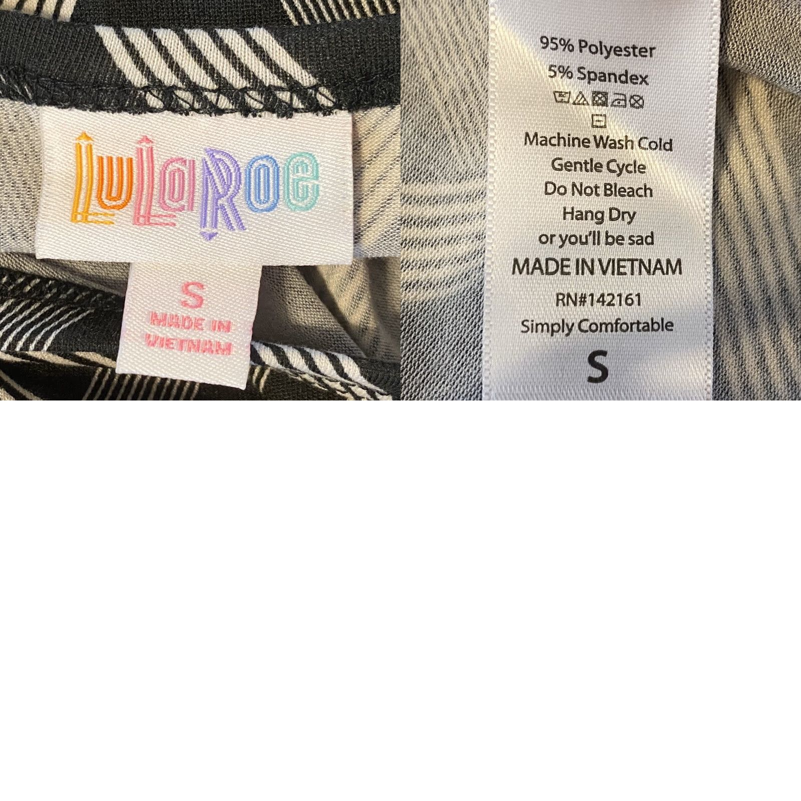 Vintage VINTAGE LuLaRoe Carly Dress Small Black White Chevron High Low Scoop Neck Swing Dress Size S / US 4 / IT 40 - 8 Thumbnail
