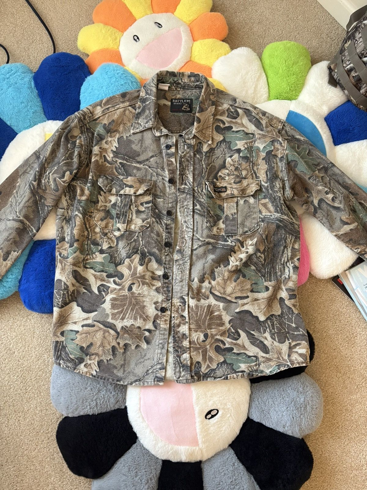 Vintage Vintage Real Tree button up jacket Size US L / EU 52-54 / 3 - 1 Thumbnail