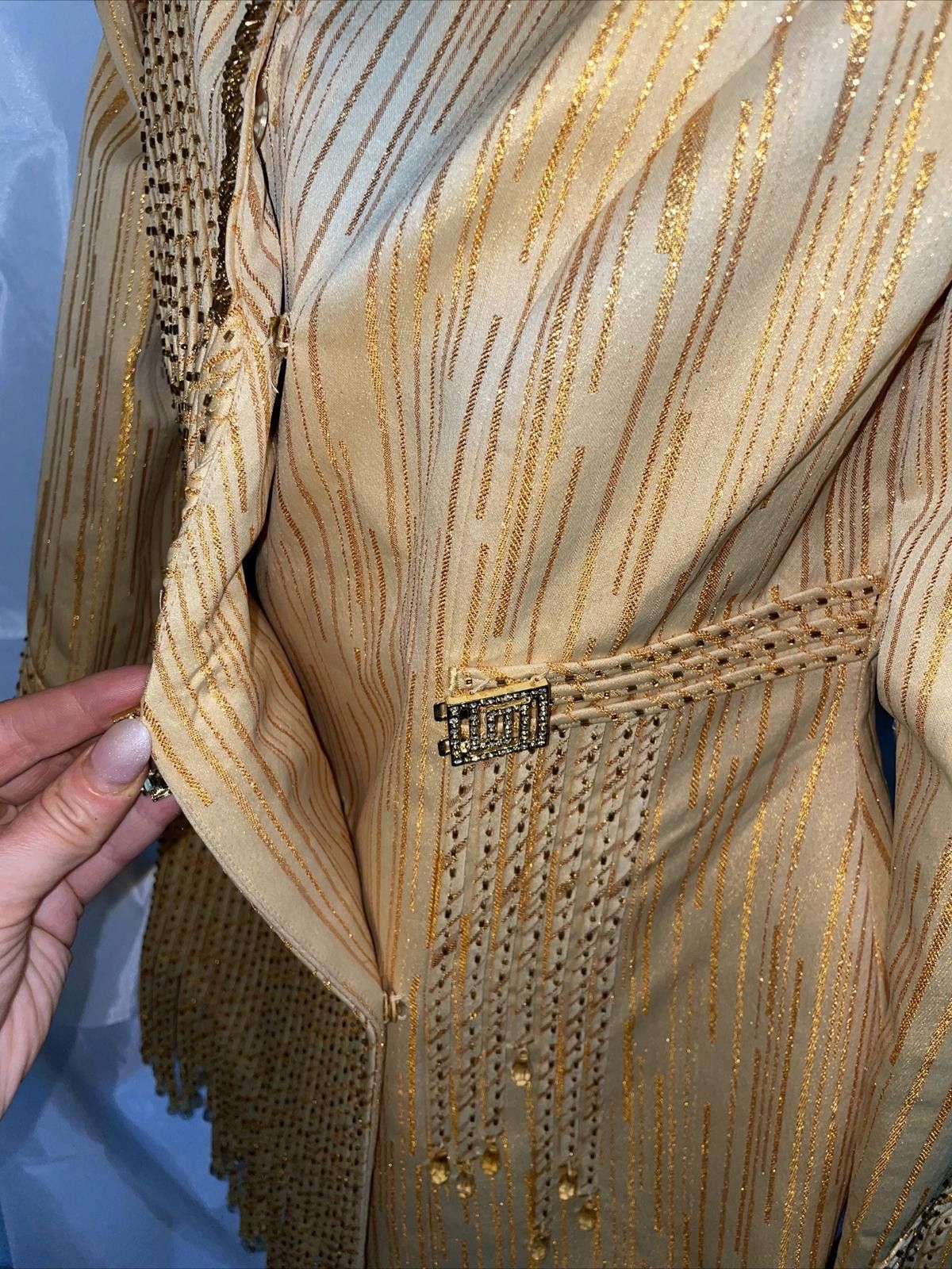 Other Donna Vinci Gold Beaded Embroidered Blazer Jacket Sz 6 Size M / US 6-8 / IT 42-44 - 9 Thumbnail