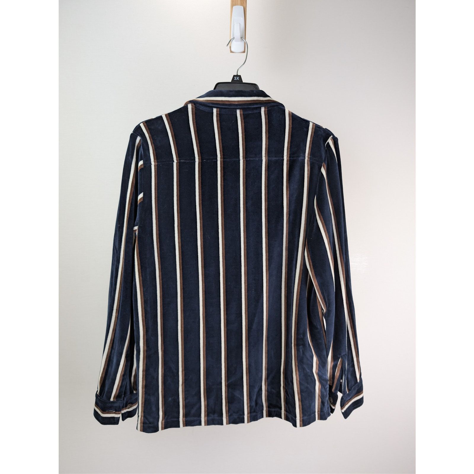 Todd Snyder o1rshd1 CC20 Velvet Striped Button-Up Polo Button Shirt Size US M / EU 48-50 / 2 - 16 Thumbnail
