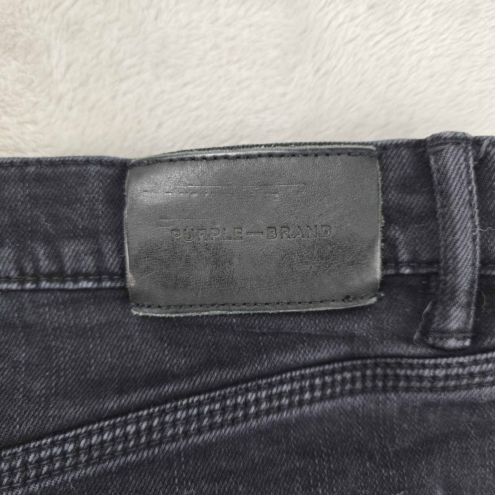 Purple Brand Purple Brand Jeans Mens 33x30 Black P001 Distressed Slim Fit Size US 33 - 12 Thumbnail
