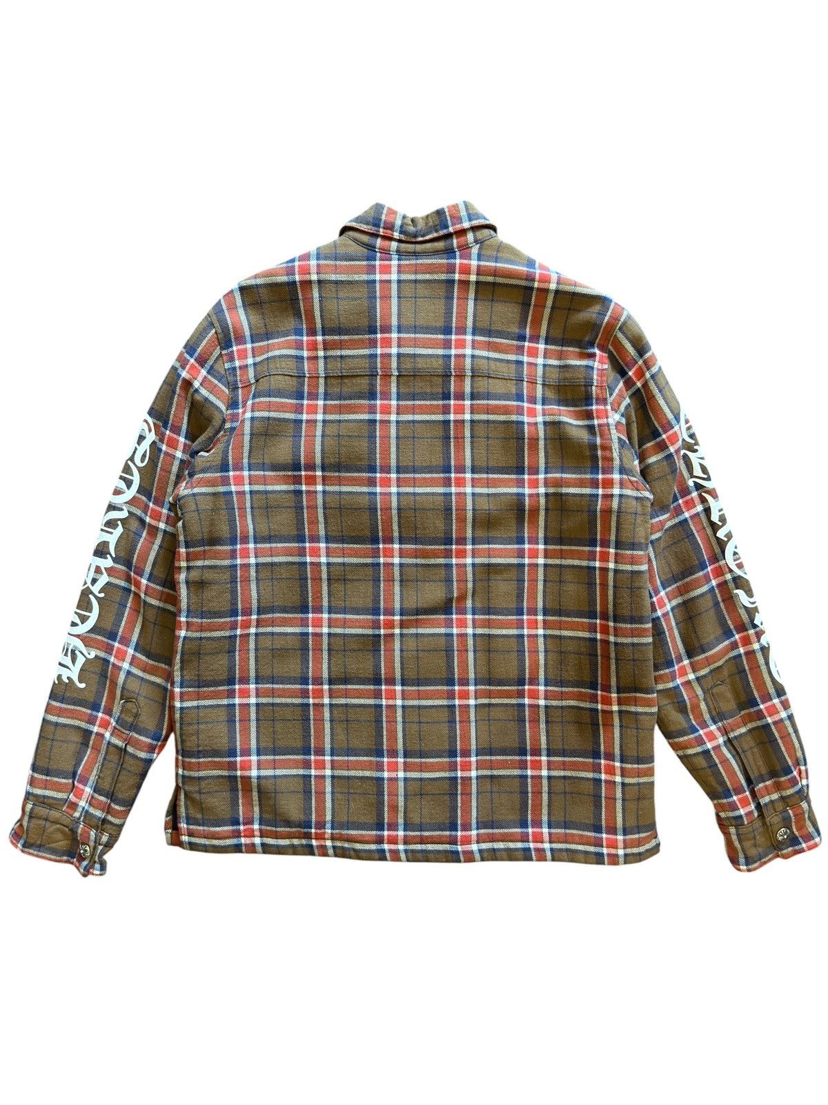 Chrome Hearts Chrome Hearts Work’n Quilted Silk Lined Brown Flannel Jacket Size US M / EU 48-50 / 2 - 4 Thumbnail