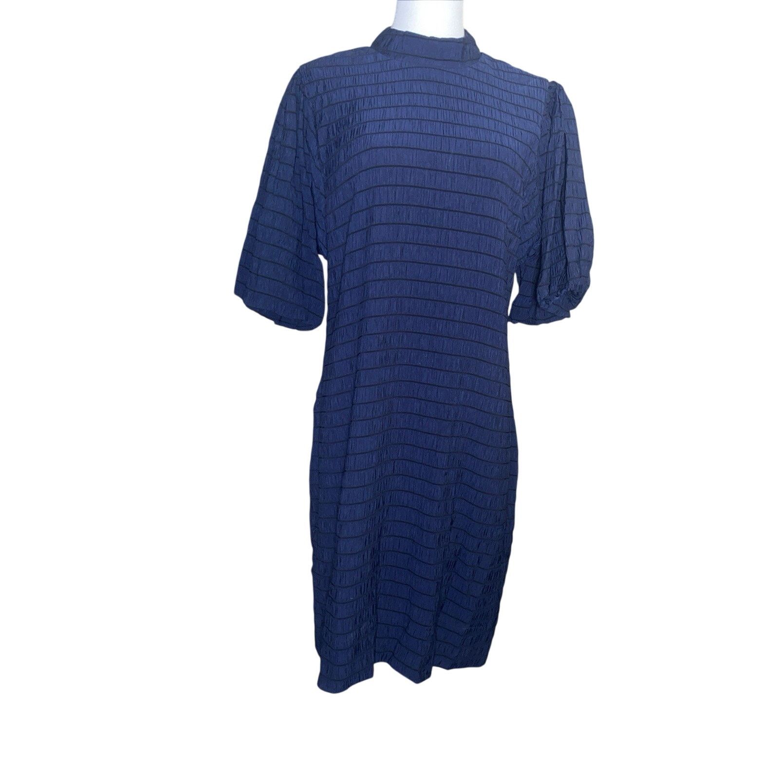 Scotch & Soda NWT Scotch & Soda Blue Black Striped Dress Size L Navy Size L / US 10 / IT 46 - 1 Thumbnail