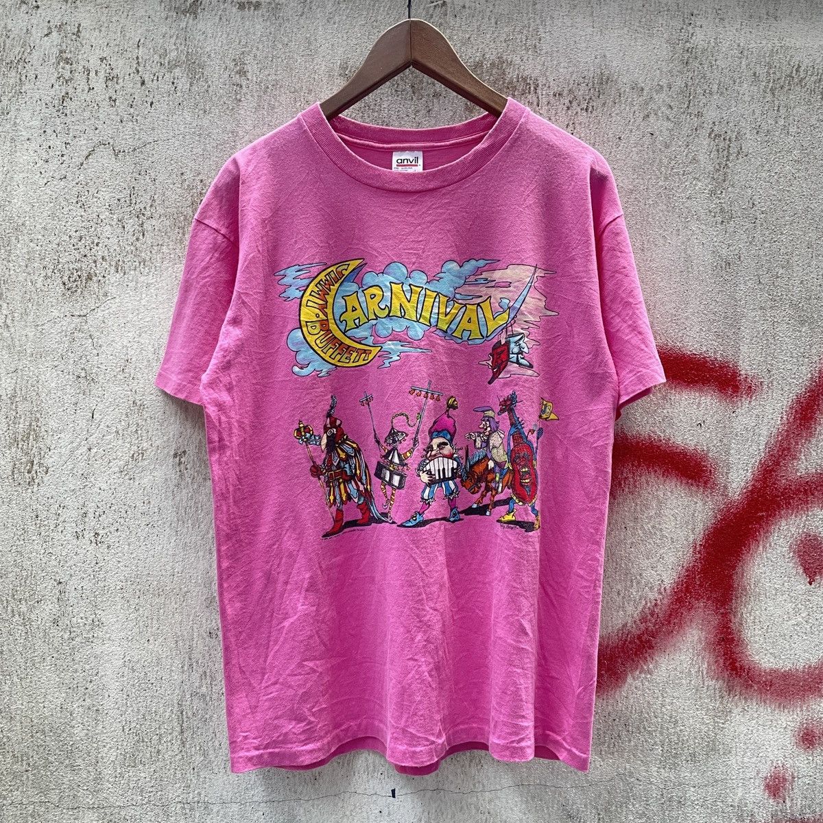 Band Tees 90s Vintage Jimmy Buffett Carnival Tour T-Shirt Large Size US L / EU 52-54 / 3 - 1 Thumbnail