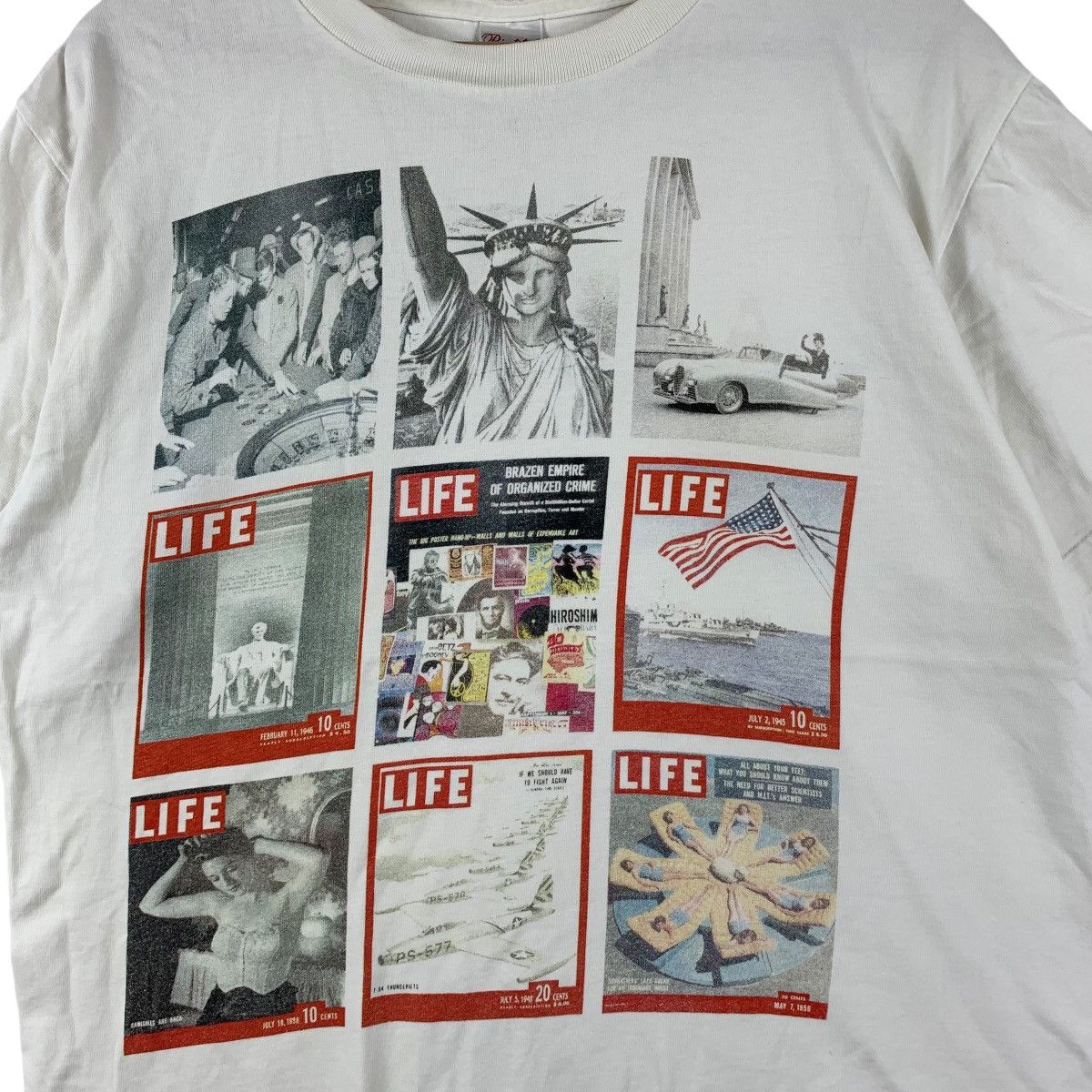 Vintage LIFE MAGAZINE 2014 COLLECTION Statue Of Liberty Tee Shirt Size L / US 10 / IT 46 - 4 Thumbnail