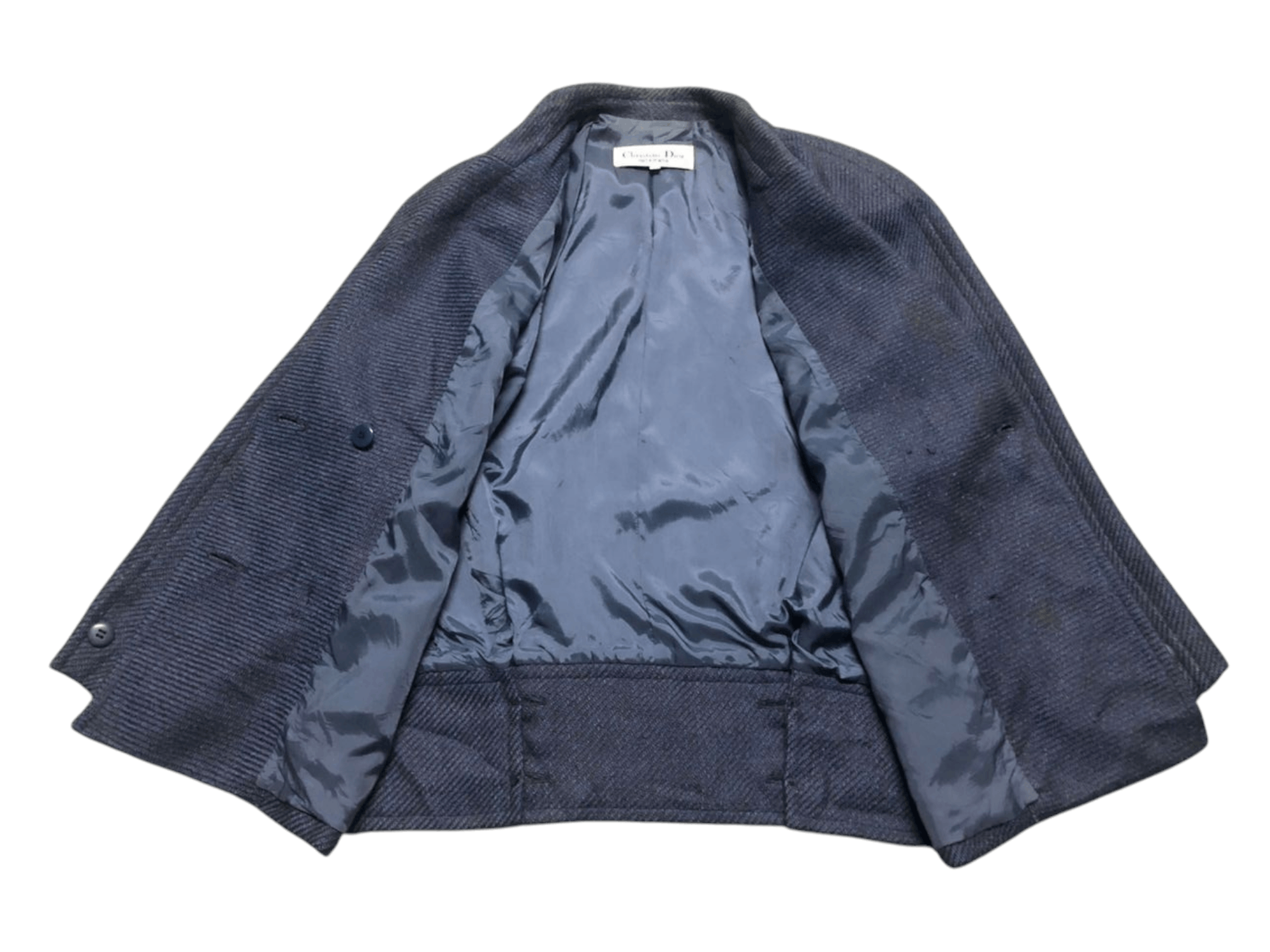 Christian Dior Monsieur Vintage Christian Dior Wool Double Breasted Coat Rare Size S / US 4 / IT 40 - 5 Thumbnail