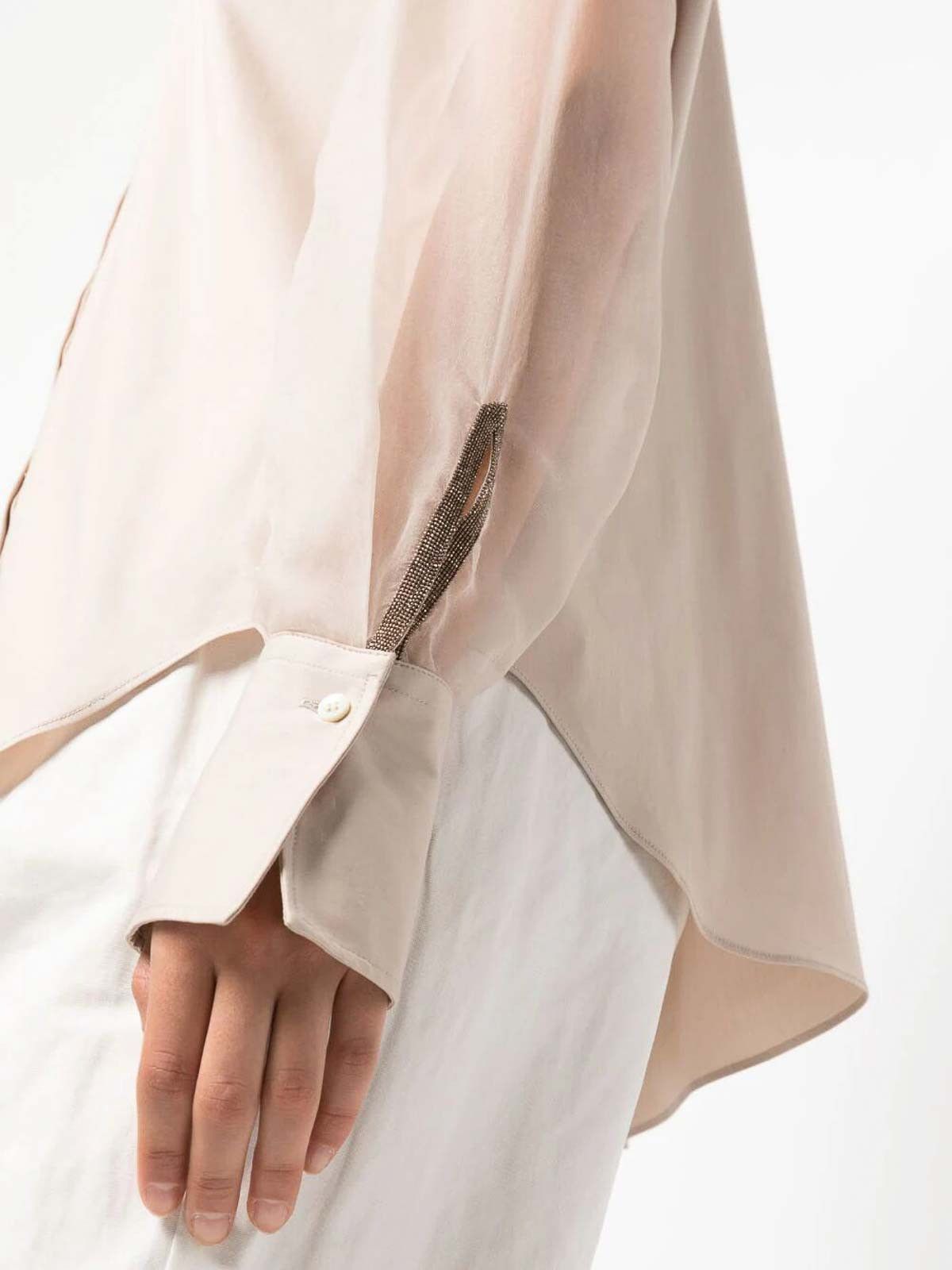 Brunello Cucinelli o1y0725 Shirt in Sand Size XXS / US 00 / IT 34 - 3 Thumbnail