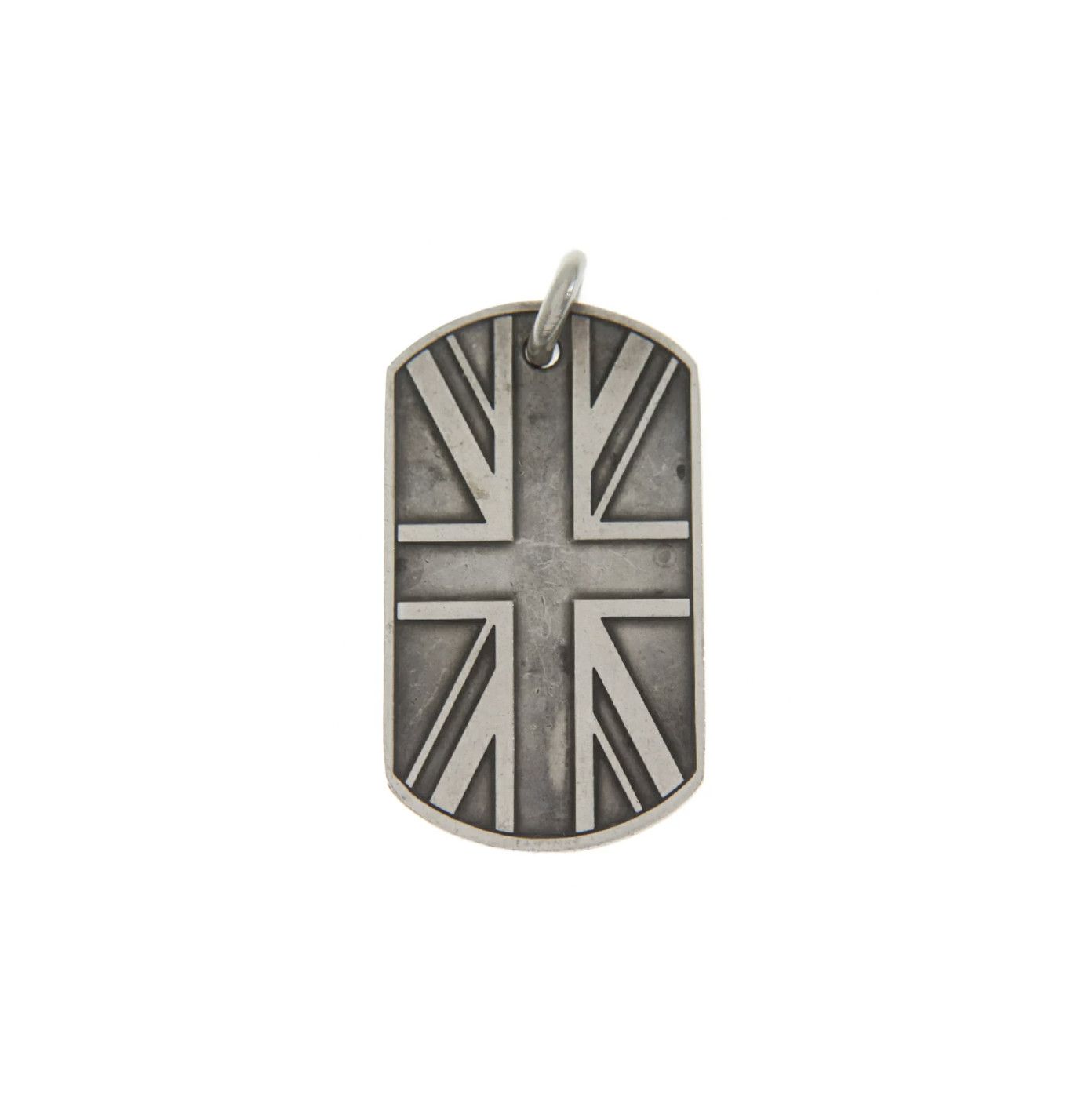 image of Chrome Hearts Uk Flag Lrg Dog Tag in Silver, Men's