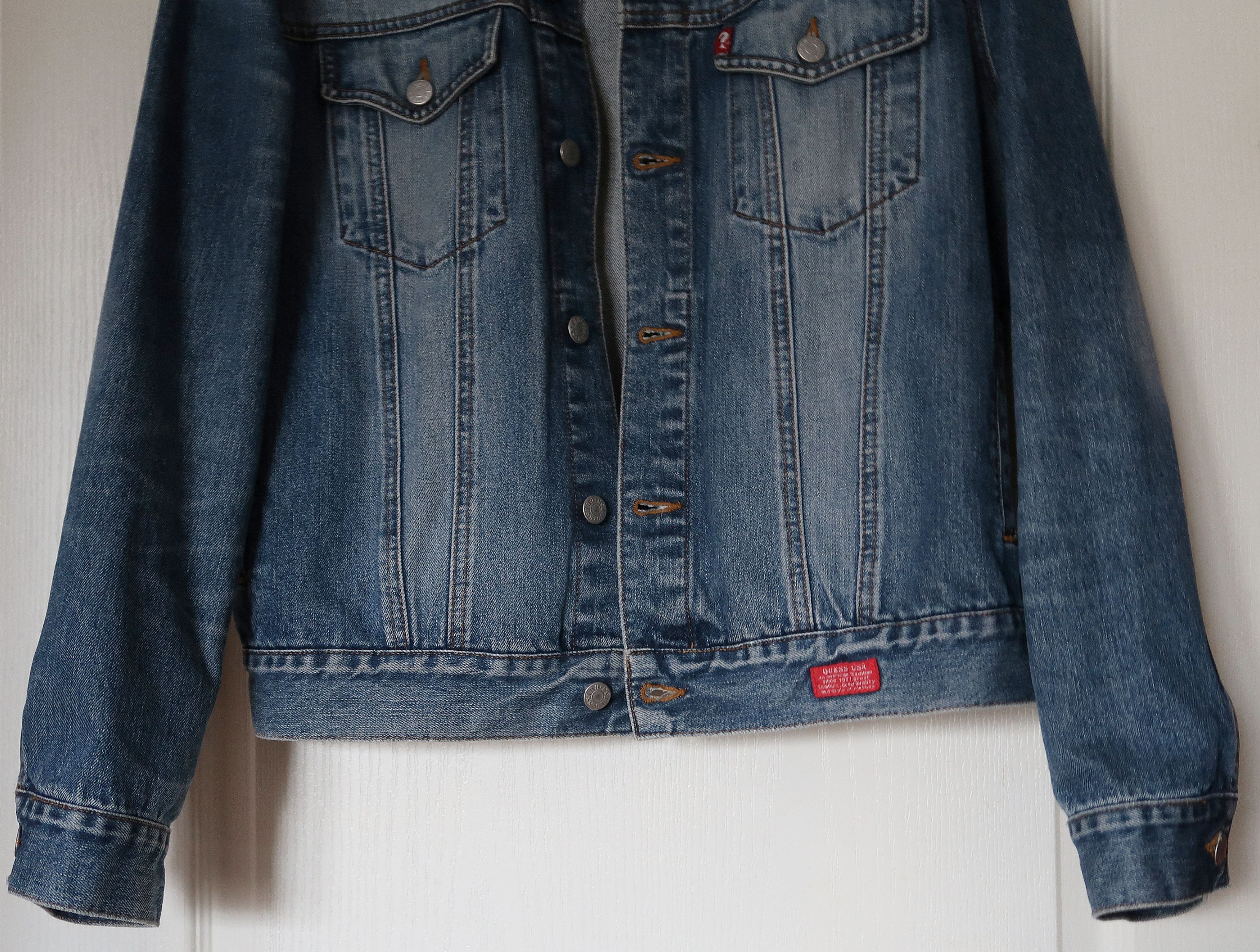 Guess × Vintage Vintage Jeans Denim Vintage Blue Trucker Jacket Size US XL / EU 56 / 4 - 4 Thumbnail