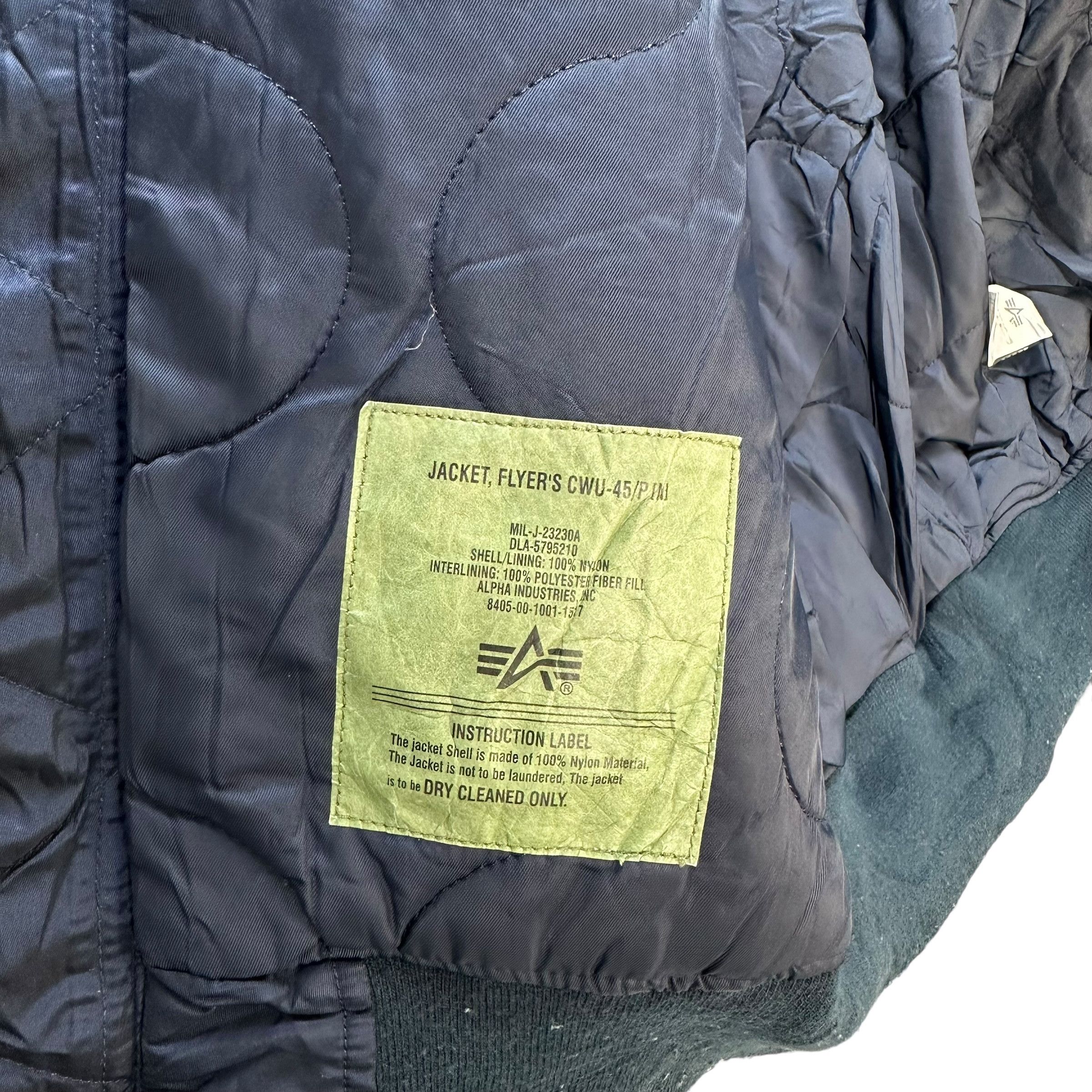 Alpha Industries ALPHA INDUSTRIES Flyers CWU-45 Bomber Jacket #A34-0777 Size US S / EU 44-46 / 1 - 11 Thumbnail
