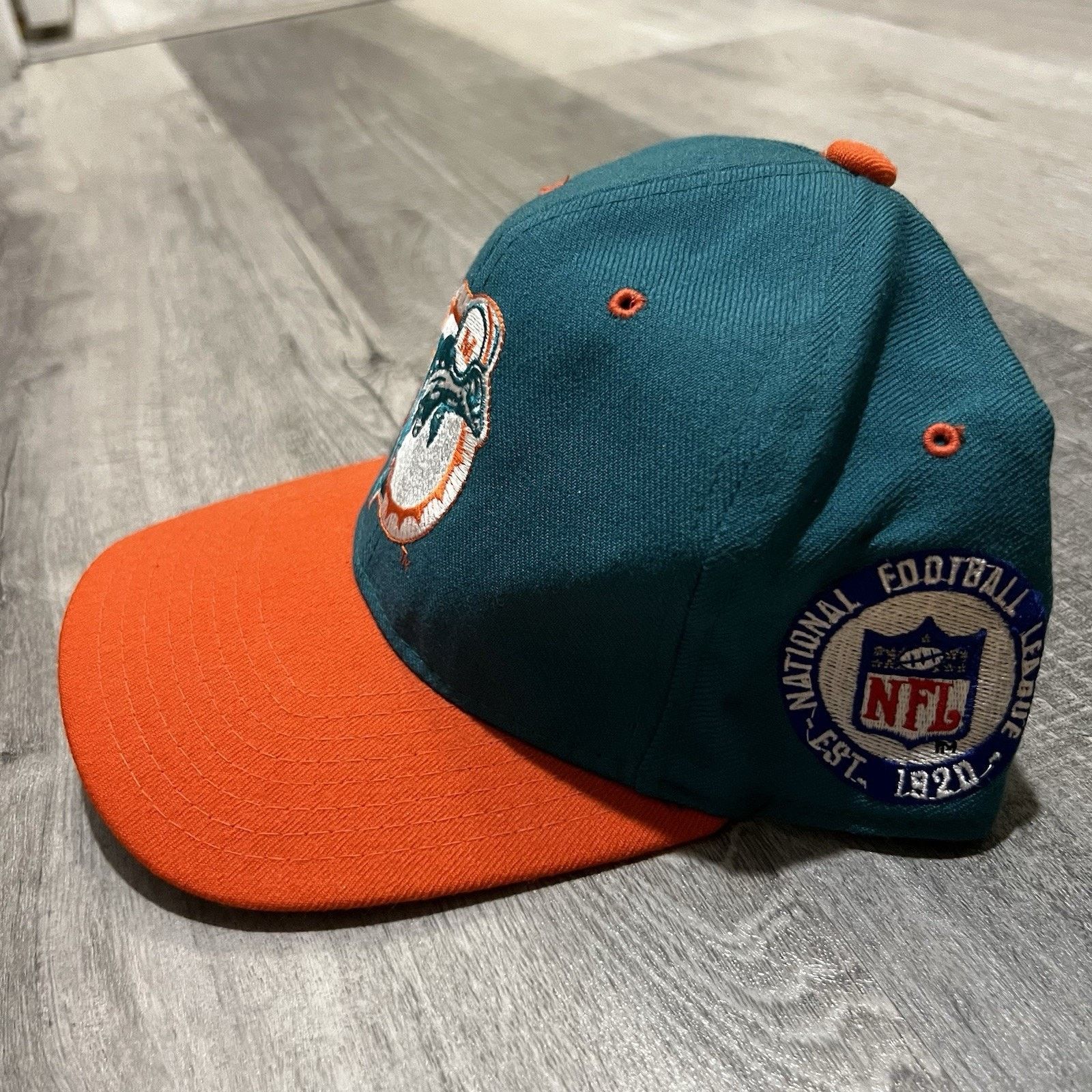 Starter VTG Miami Dolphins Starter Wool NFL Fitted Hat Cap Sz 7 3/8 Size ONE SIZE - 2 Thumbnail