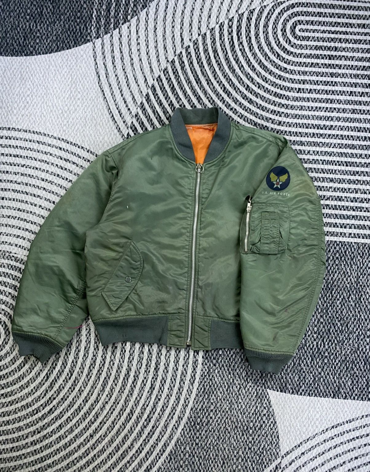 Japanese Brand Vintage U.S Air Force Fullzip Bombers Jacket Size US XL / EU 56 / 4 - 2 Thumbnail