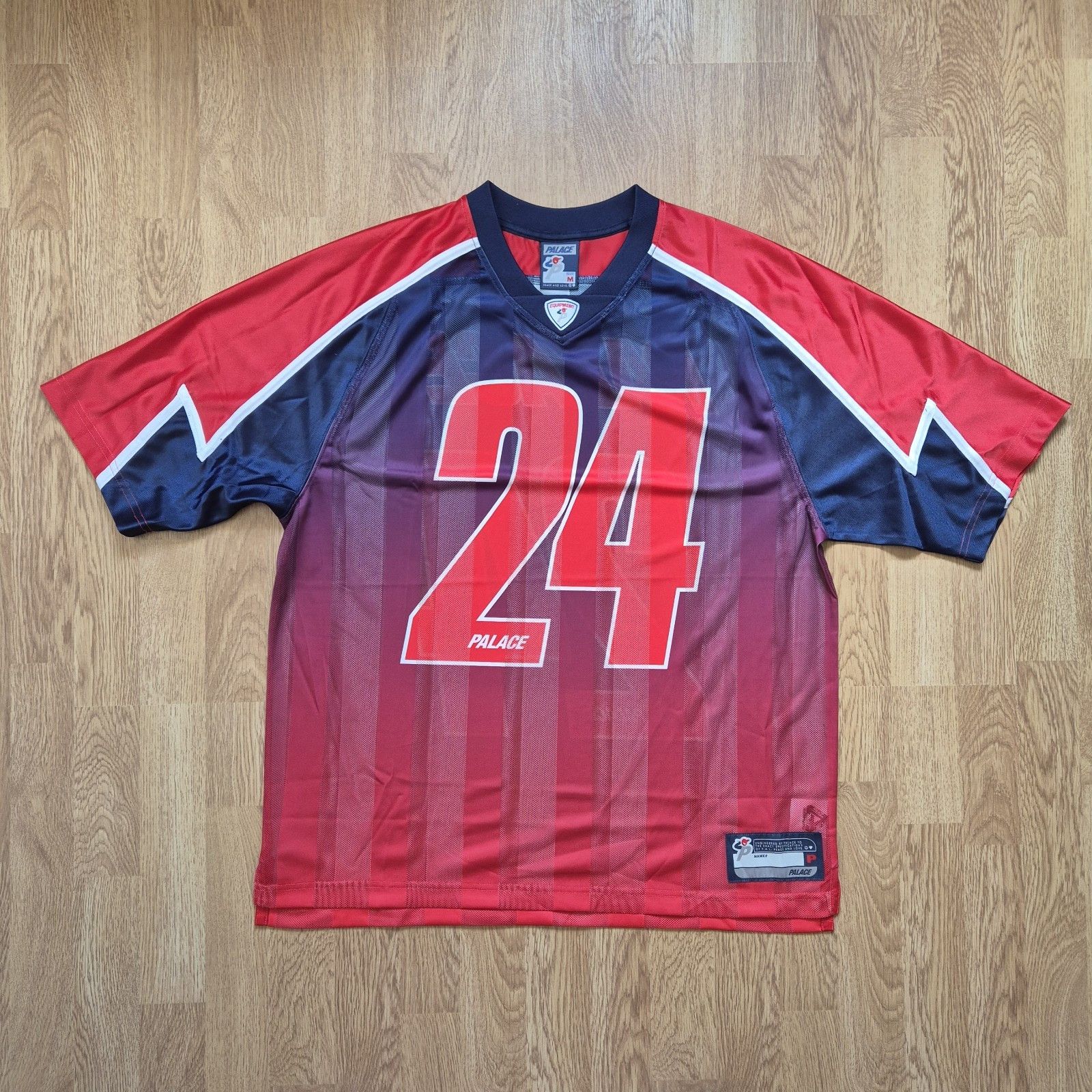 Palace Palace Meshy Stripe Jersey Medium Red Navy Brand New FW24 Size US M / EU 48-50 / 2 - 1 Thumbnail
