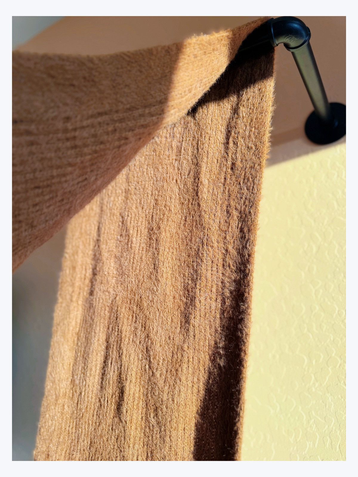 Other Soft Textured Fuzzy Knit Scarf - Warm Chocolate Brown Size ONE SIZE - 3 Thumbnail