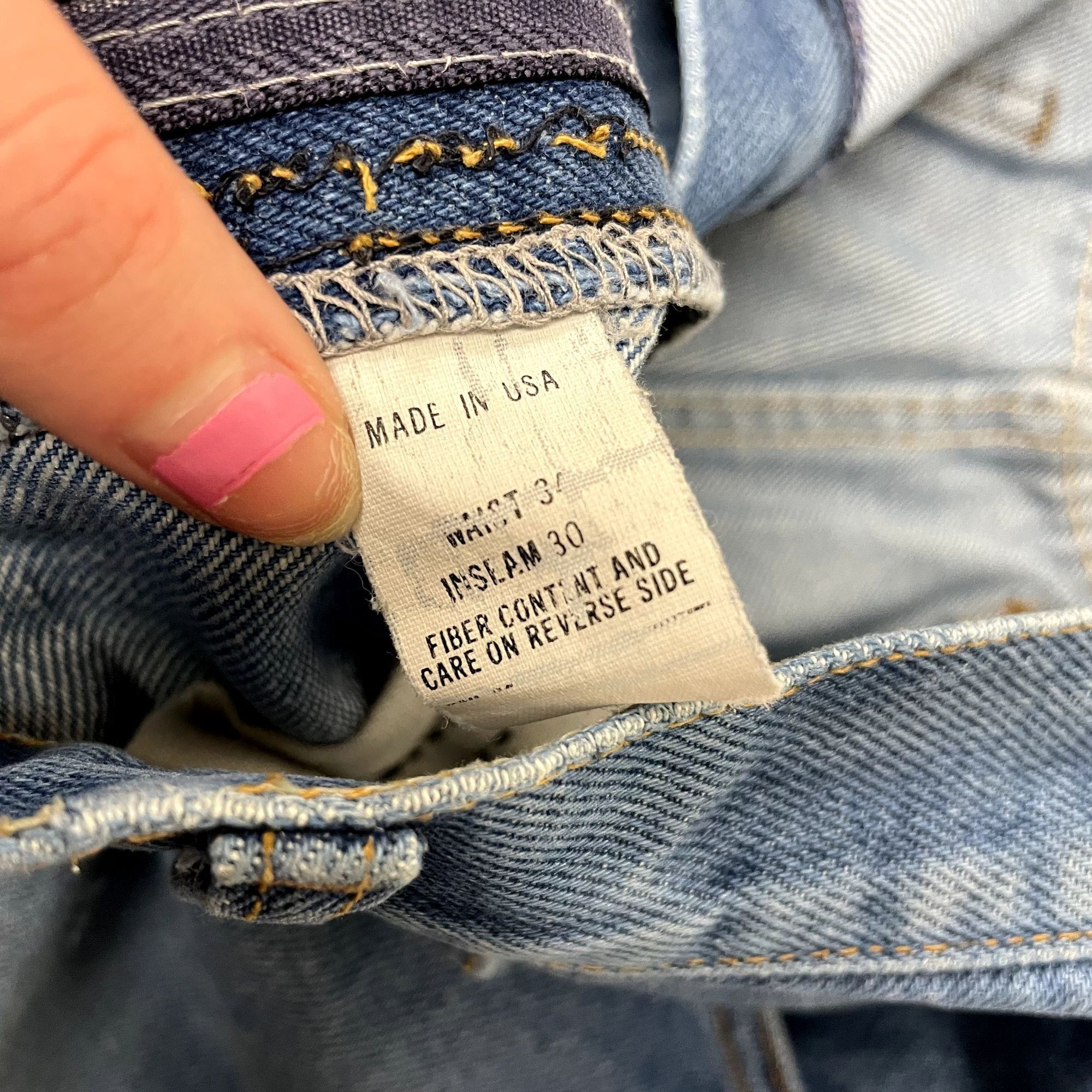 Sears Vtg Sears Roebucks DISTRESSED Blue Jeans Work Pants Size US 34 / EU 50 - 8 Thumbnail