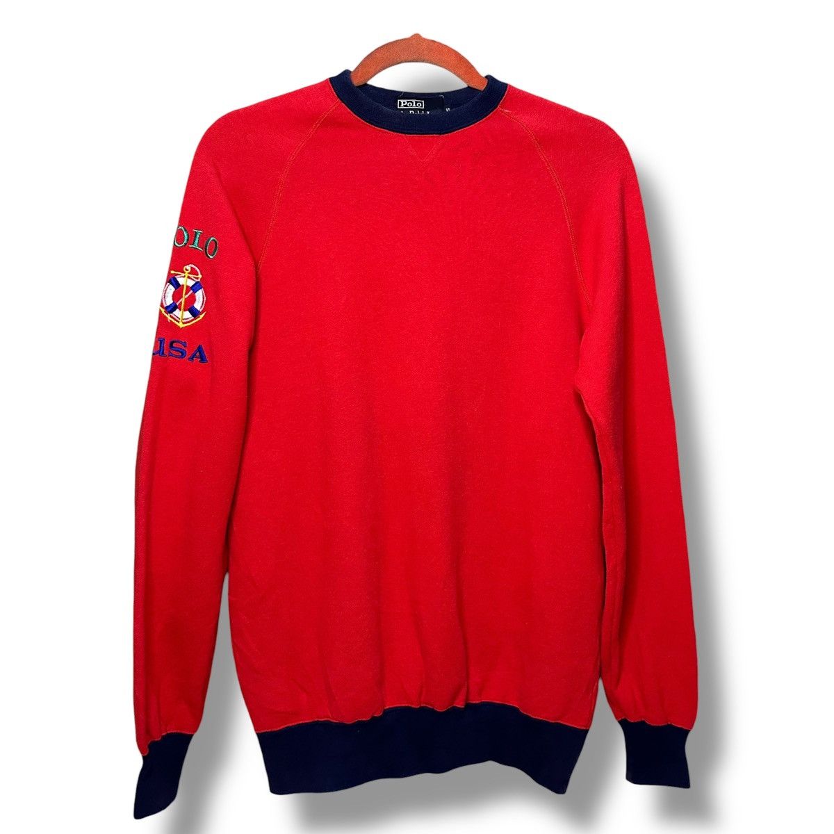 Polo Ralph Lauren Vintage Polo Ralph Lauren Crewneck Rugby Two Tone Sweatshirt Size US S / EU 44-46 / 1 - 1 Thumbnail