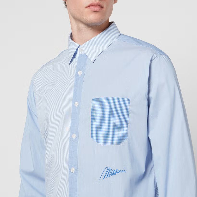 Missoni o1y0225 Checked Shirt in Light Blue Size US S / EU 44-46 / 1 - 2 Thumbnail