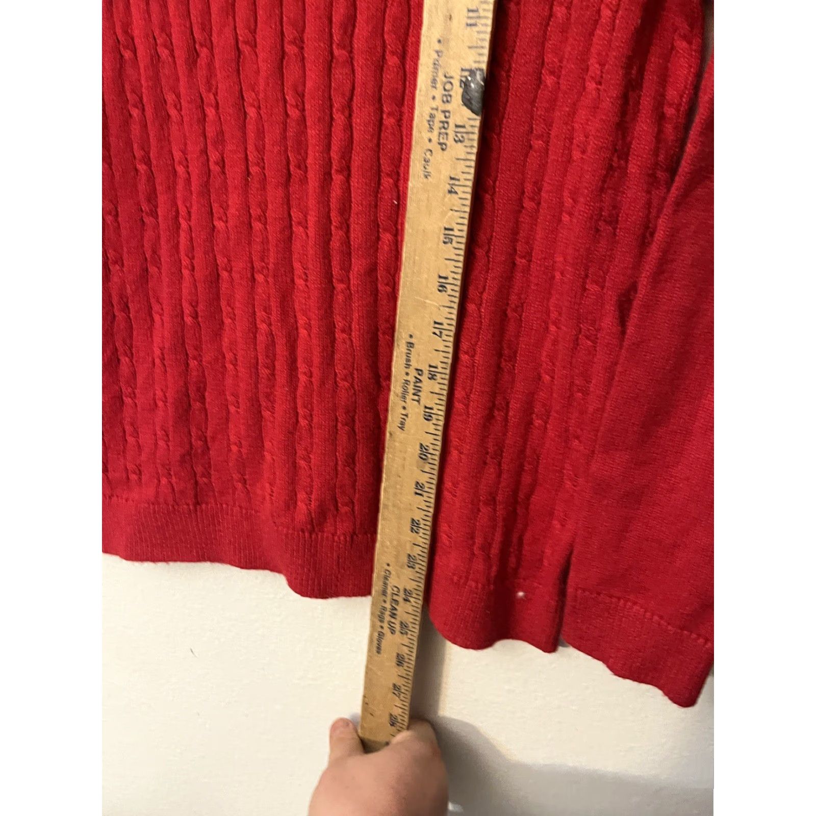 Talbots Talbots Red Sweater Knit Cable Knit Round Neck Button Petit Womens Pullover Casual Size M / US 6-8 / IT 42-44 - 4 Thumbnail