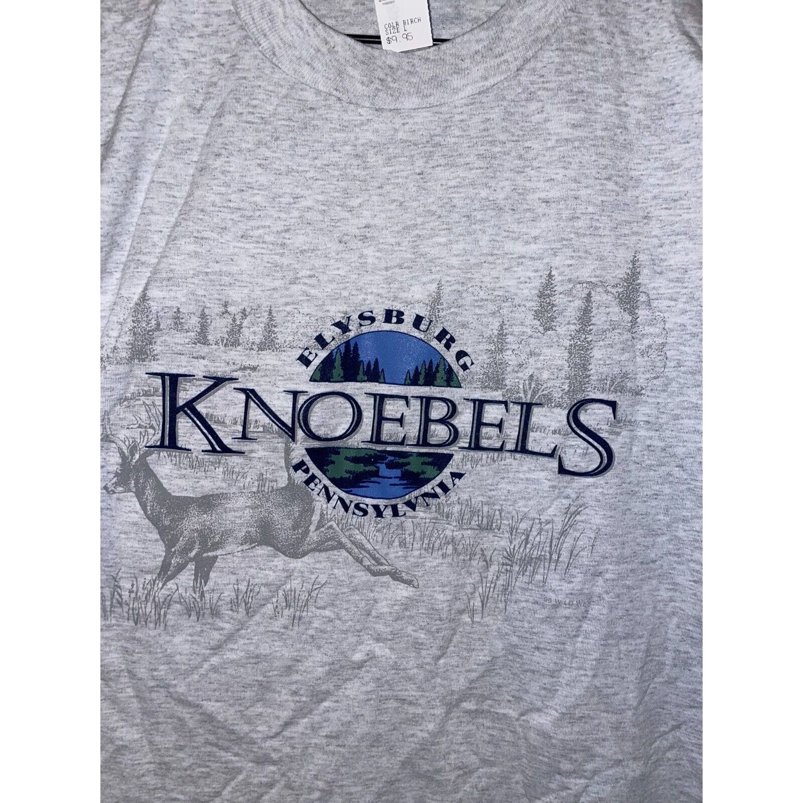 Jerzees 90s Elysburg PA Pennsylvania Knoebes Shadow Deer Shirt VTG L Size US L / EU 52-54 / 3 - 2 Thumbnail