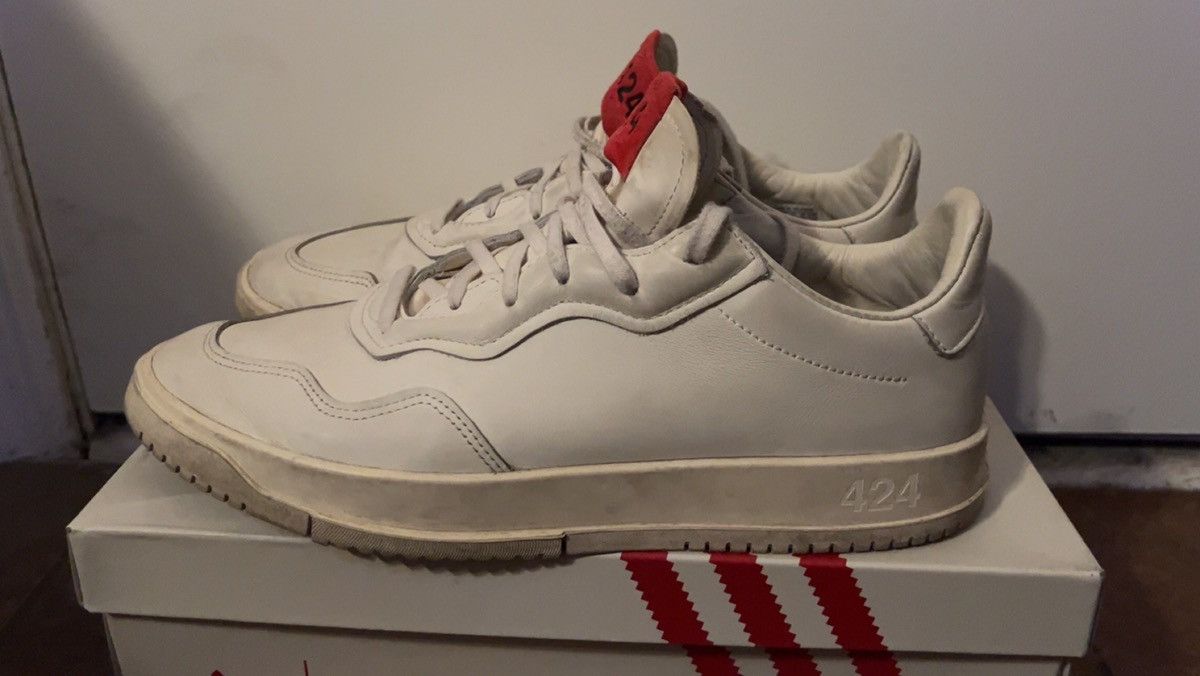 424 × Adidas 424 Off-White adidas Originals Edition SC Premiere Sneakers Size US 12 / EU 45 - 3 Thumbnail