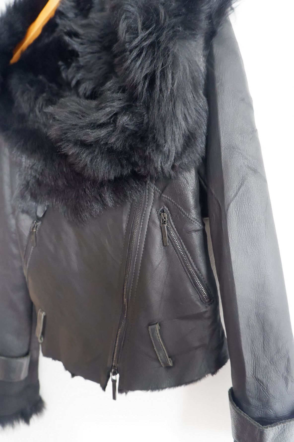 Le Grande Bleu (L.G.B.) Fur Leather by Karl Donoghue Leather Jacket Size XS / US 0-2 / IT 36-38 - 4 Thumbnail