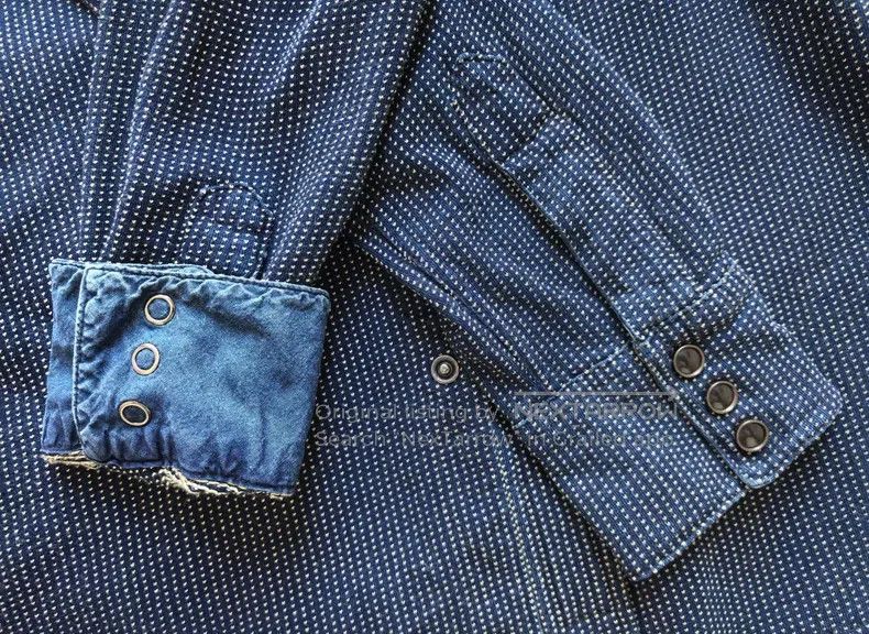 RRL Ralph Lauren RRL Ralph Lauren Blue dyed prickly Western shirt Size US M / EU 48-50 / 2 - 7 Thumbnail