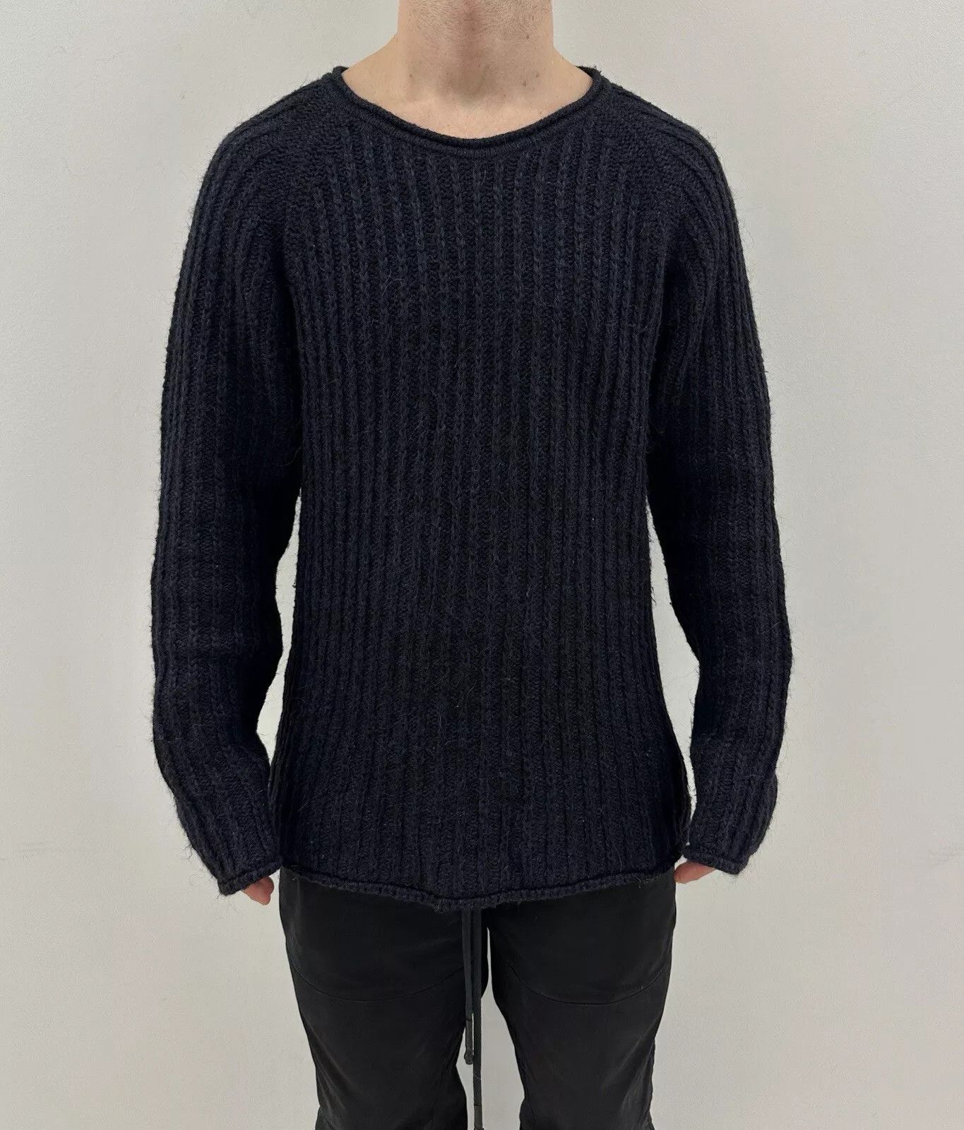 Nudie Jeans Sweater Knit Wool Blend Pullower Mens Unisex