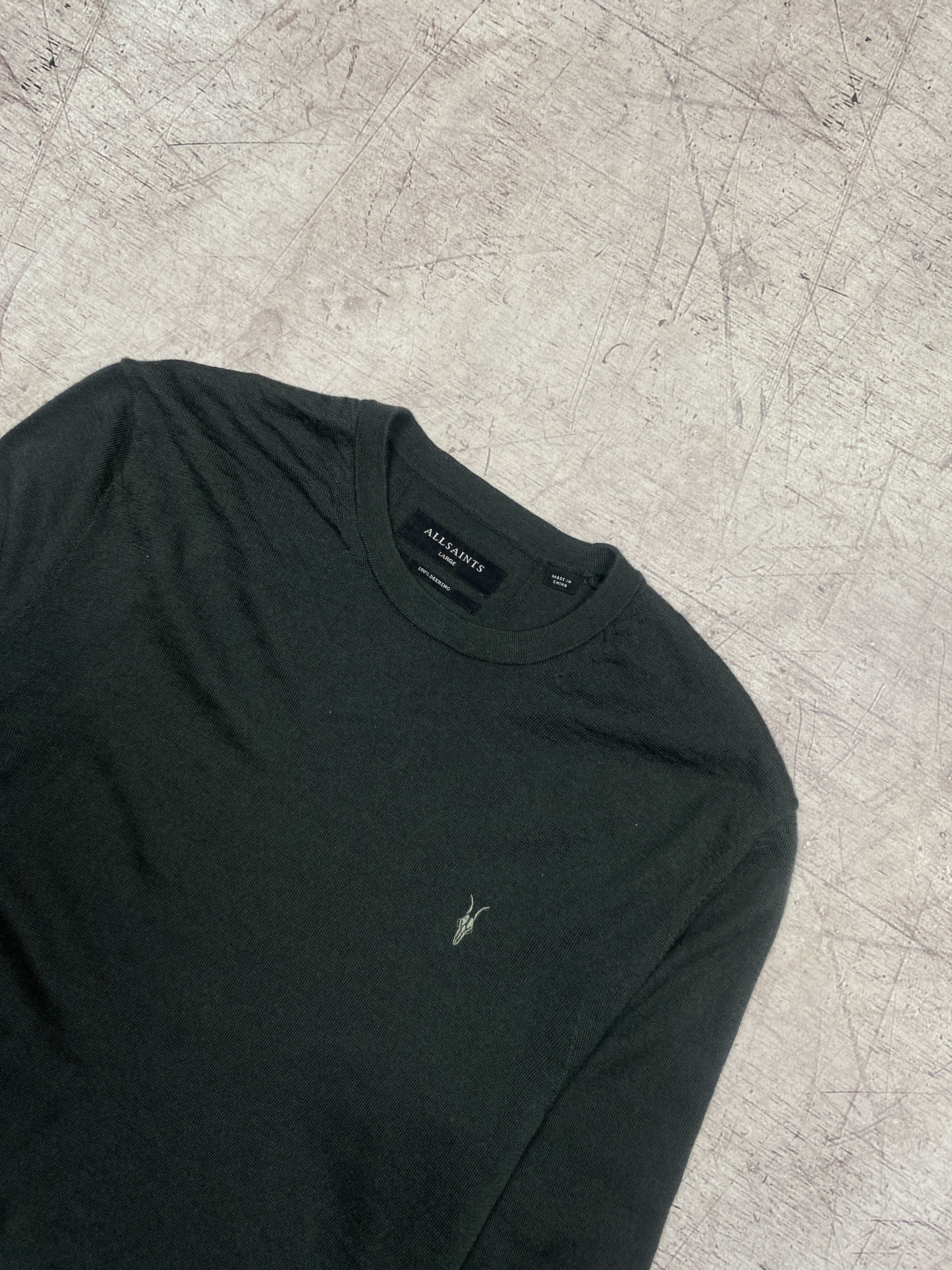 Allsaints Allsaints Mens Mode Merino Crew Neck Wool Sweater Size US L / EU 52-54 / 3 - 2 Thumbnail