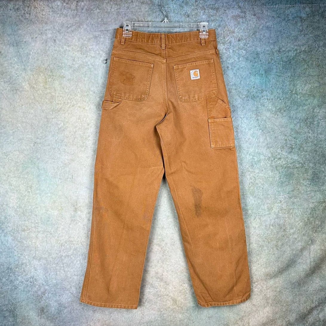 Carhartt × Vintage Vintage 90s Carhartt Carpenter Pants Tan Sz 16 Work Wear Size 32" / US 10 / IT 46 - 1 Thumbnail