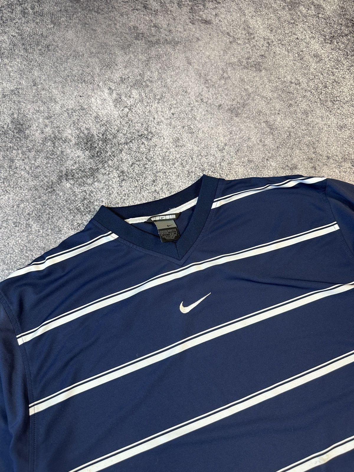 Nike × Vintage Y2k vintage Nike Striped t-shirt Streetwear Central Swoosh Size US XXL / EU 58 / 5 - 2 Thumbnail