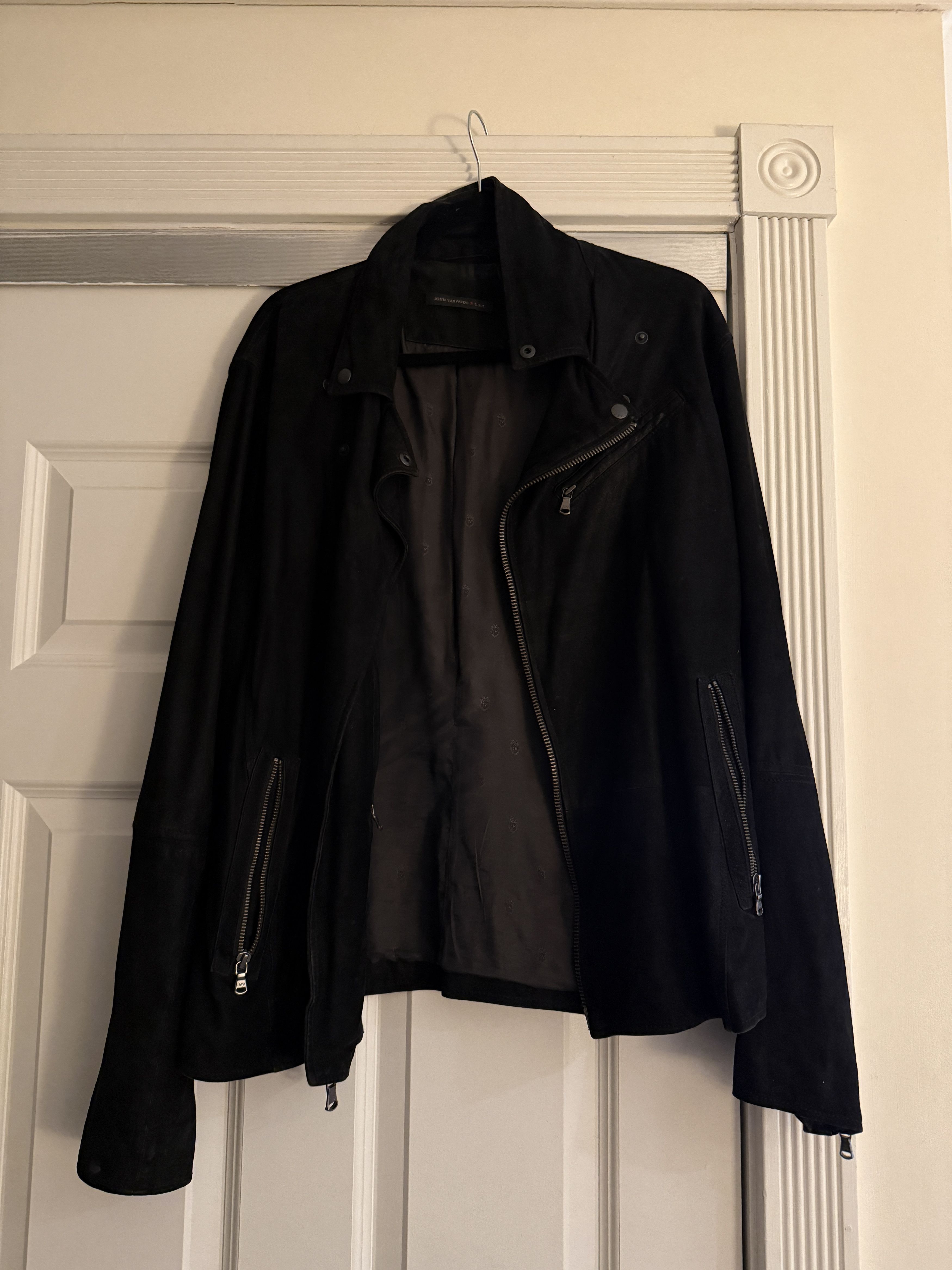 John Varvatos John Varvatos Suede Moto Jacket Black Size US L / EU 52-54 / 3 - 1 Thumbnail